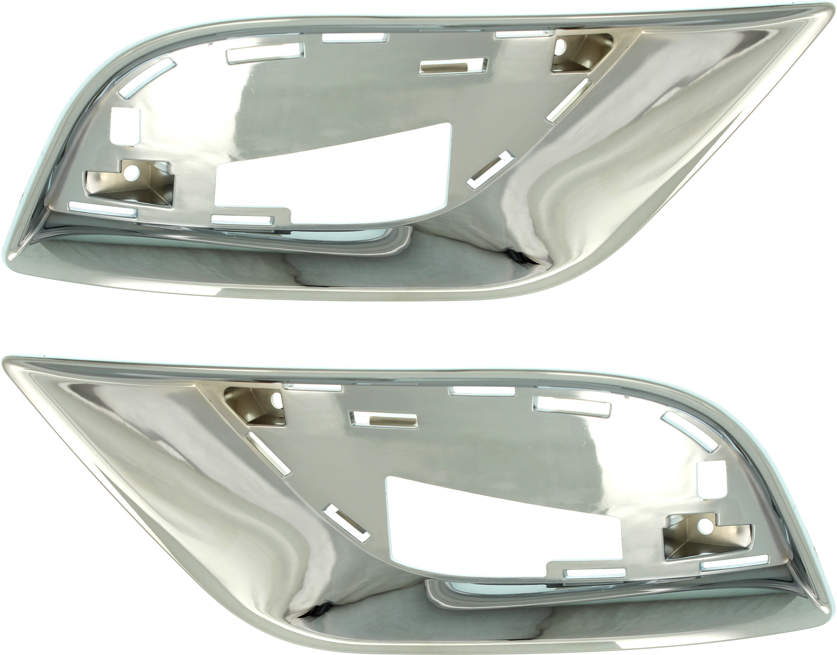 AM GRAND CHEROKEE 17-21 GRILLE MOLDING RH AND LH Chrome Bumper Grille Trim SKU SET RJ02030005 Partslink CH1039186 CH1038186 OEM 6AH12SZ0AA 6AH12SZ0AB 6AH13SZ0
