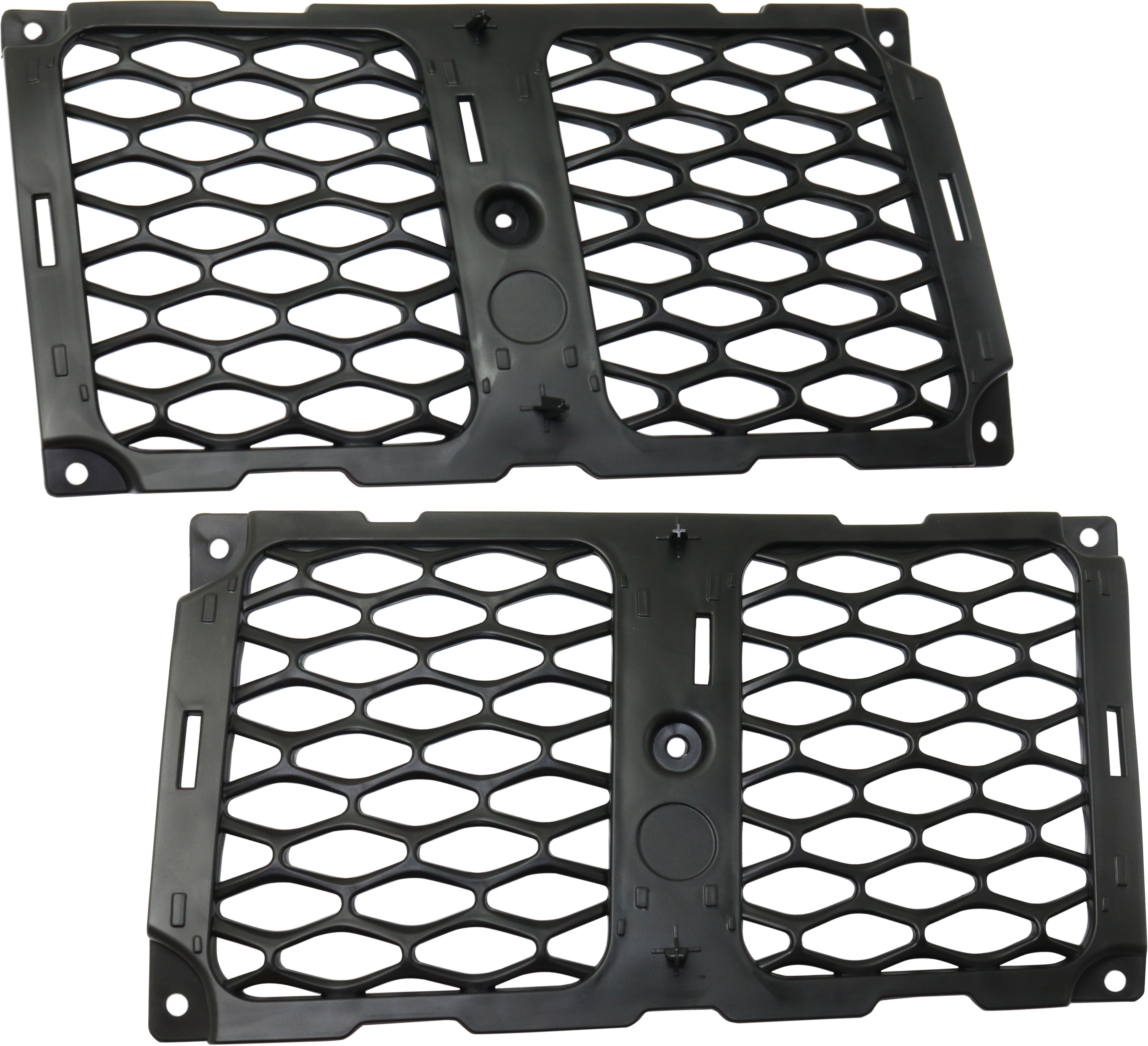 AM GRAND CHEROKEE 17-21 GRILLE RH AND LH Textured Black w honeycomb mesh SKU SET RJ07010005 Partslink CH1213105 CH1212105 OEM 68264285AA 68264287AA
