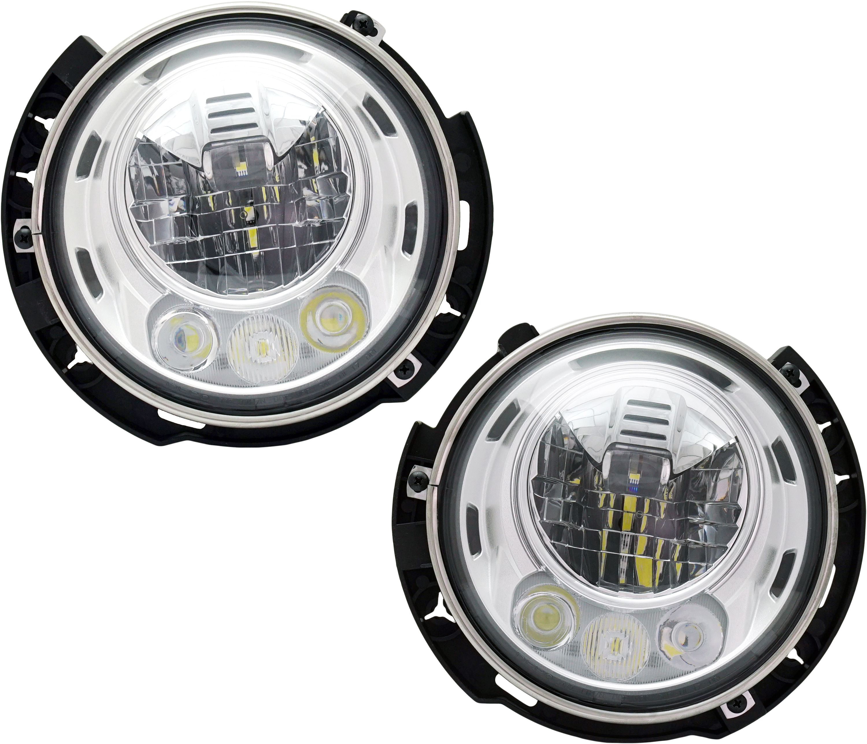 AM WRANGLER JK 17-18 HEAD LAMP RH AND LH Assembly LED From 7-17 SKU SET RJ10010011 Partslink CH2502307 CH2503307 OEM 68366024AA 68366025AA