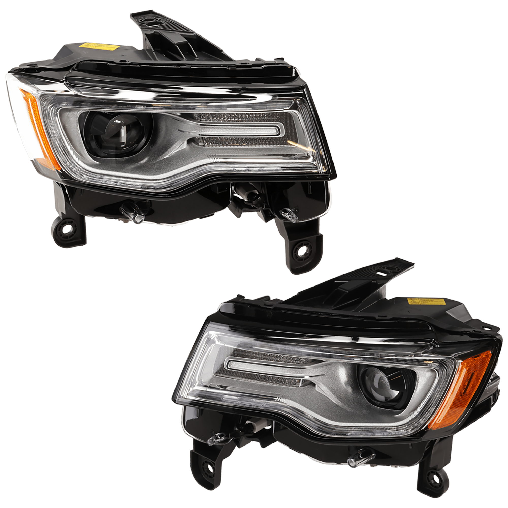 AM GRAND CHEROKEE 17-22 HEAD LAMP RH AND LH Assembly HID Xenon w o Leveling Control Module Limited w Limited X Package Summit Model SKU SET RJ10010053A Partslink CH2502315 CH2503315 OEM 68266660AI 68266661AI