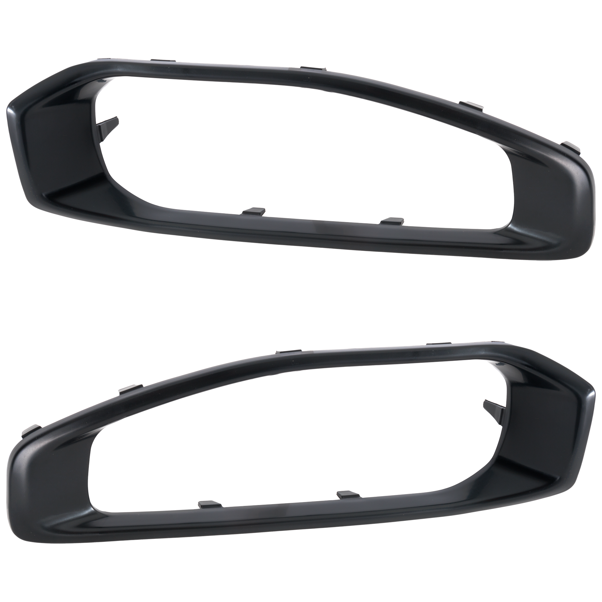 AM WRANGLER JL 18-24 GLADIATOR 20-24 FRONT BUMPER MOLDING RH AND LH Textured Black SKU SET RJ10590001 Partslink CH1038196 CH1039196 OEM 6BU58TZZAA 6BU59TZZAA