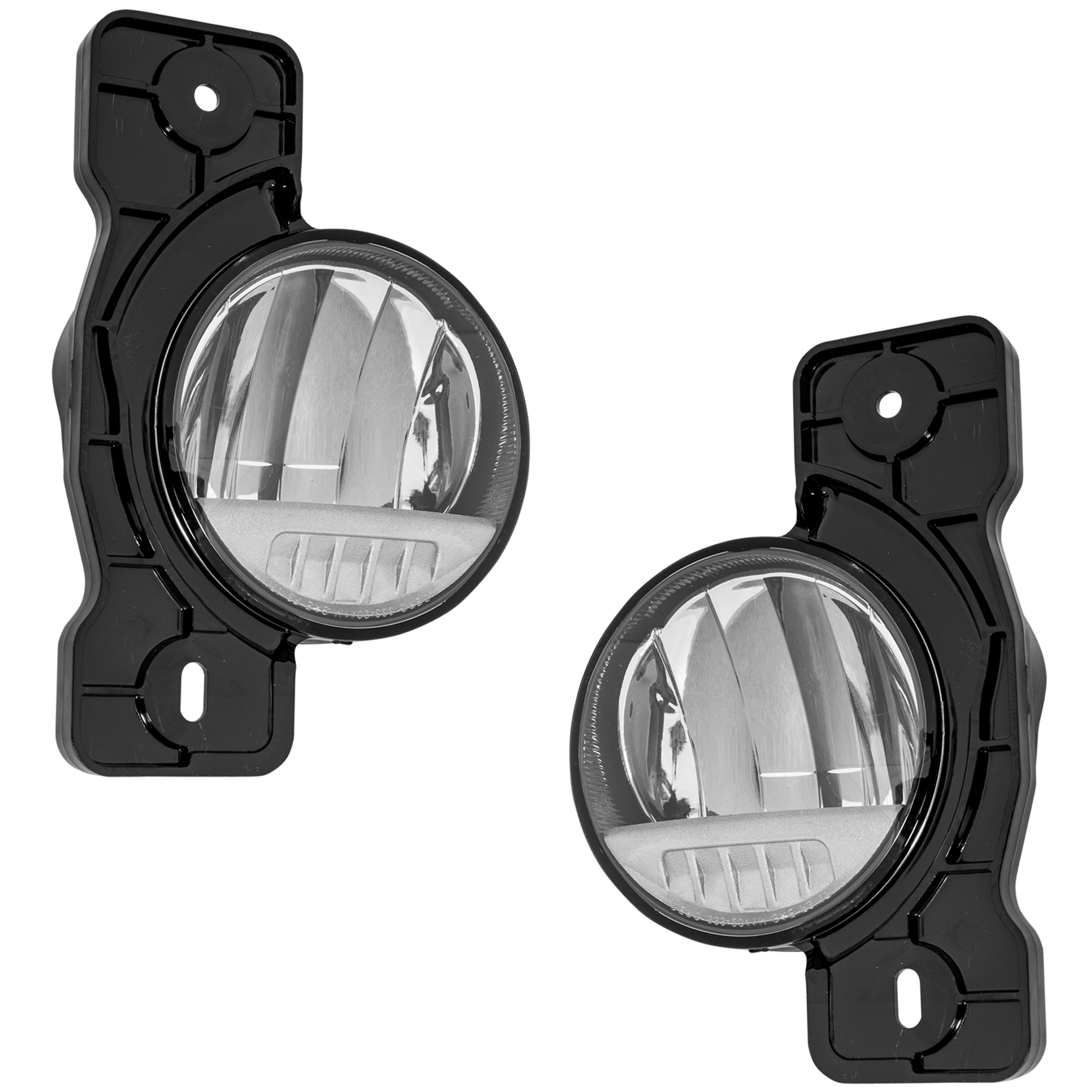 AM WRANGLER 07-17 WRANGLER JK 18-18 FRONT FOG LAMP RH AND LH Assembly LED w Type 1 Bumper SKU SET RJ10750009A Partslink CH2593157 CH2592157 OEM 68304048AF 68304049AF
