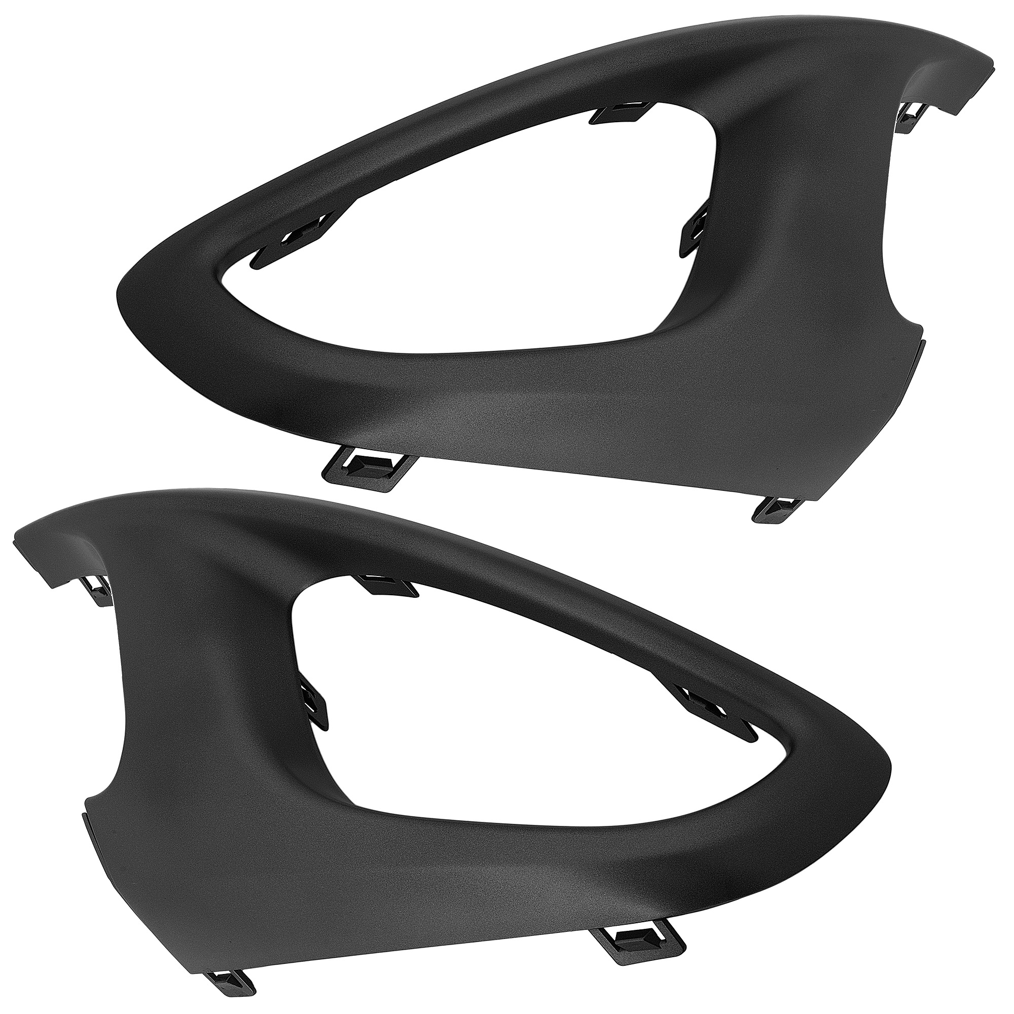 AM CHEROKEE 14-18 FOG LAMP MOLDING RH AND LH Outer Gray w Fog Lamp Bezel Trailhawk Model SKU SET RJ10810009 Partslink CH1046127 CH1047127 OEM 5QZ54XS9AA 5QZ55XS9AA