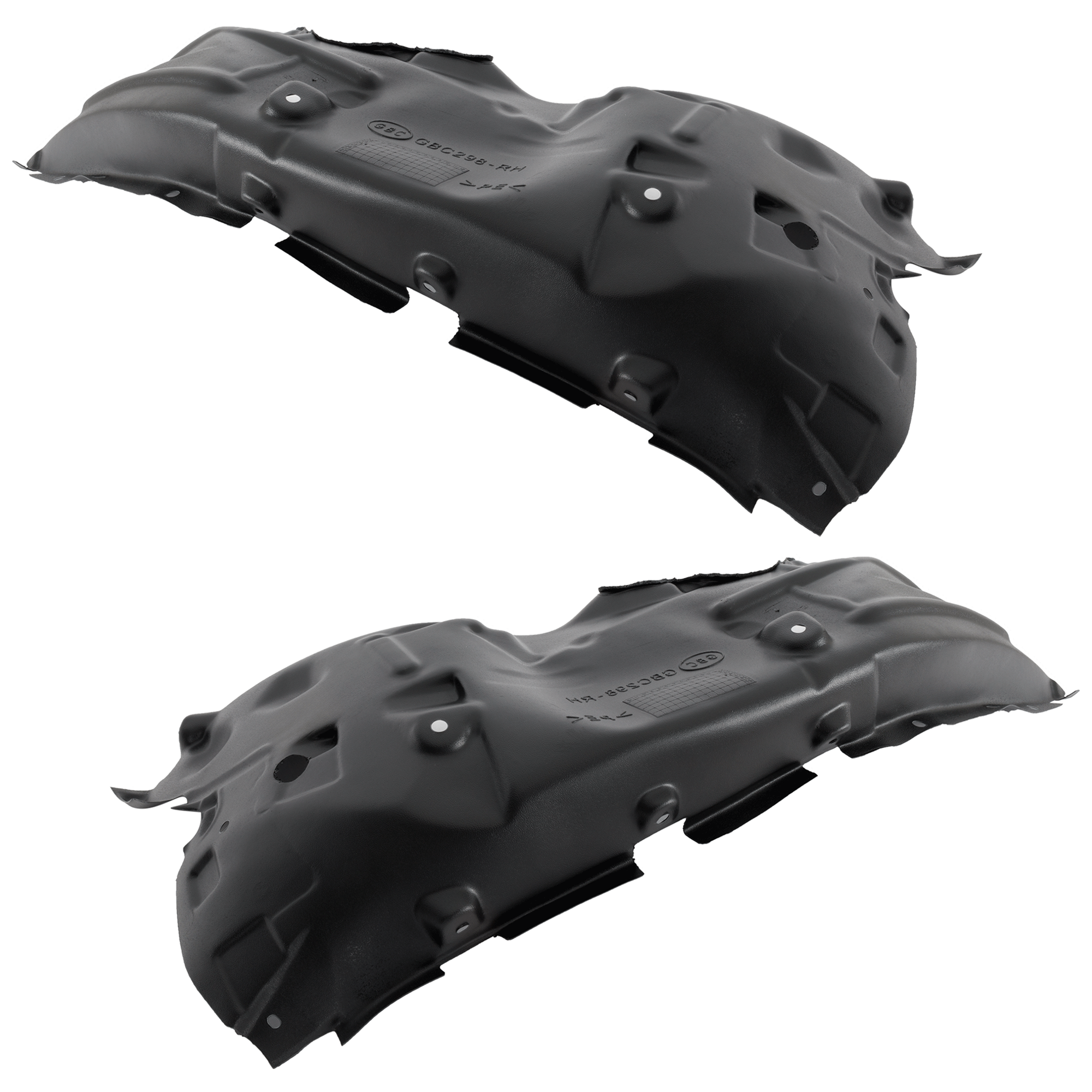 AM WRANGLER JL 18-25 GLADIATOR 20-25 FRONT FENDER LINER RH AND LH 80th Anniversary Sport Sport S Overland Models Plastic Vacuum Form CAPA SKU SET RJ22210017Q Partslink CH1248198C CH1249198C OEM 68270814AD 68270814AB 68270815