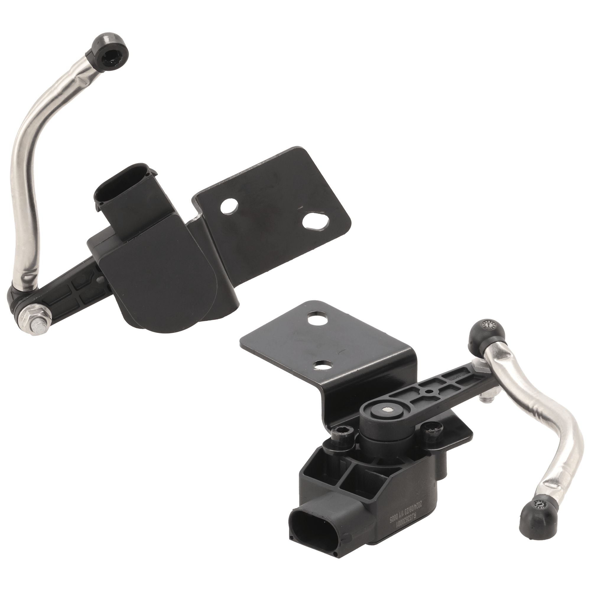 AM GRAND CHEROKEE DURANGO 11-15 FRONT AIR SUSPENSION SENSOR RH AND LH Black Plastic SKU SET RJ32820001 OEM 68164092AA 68164093AA