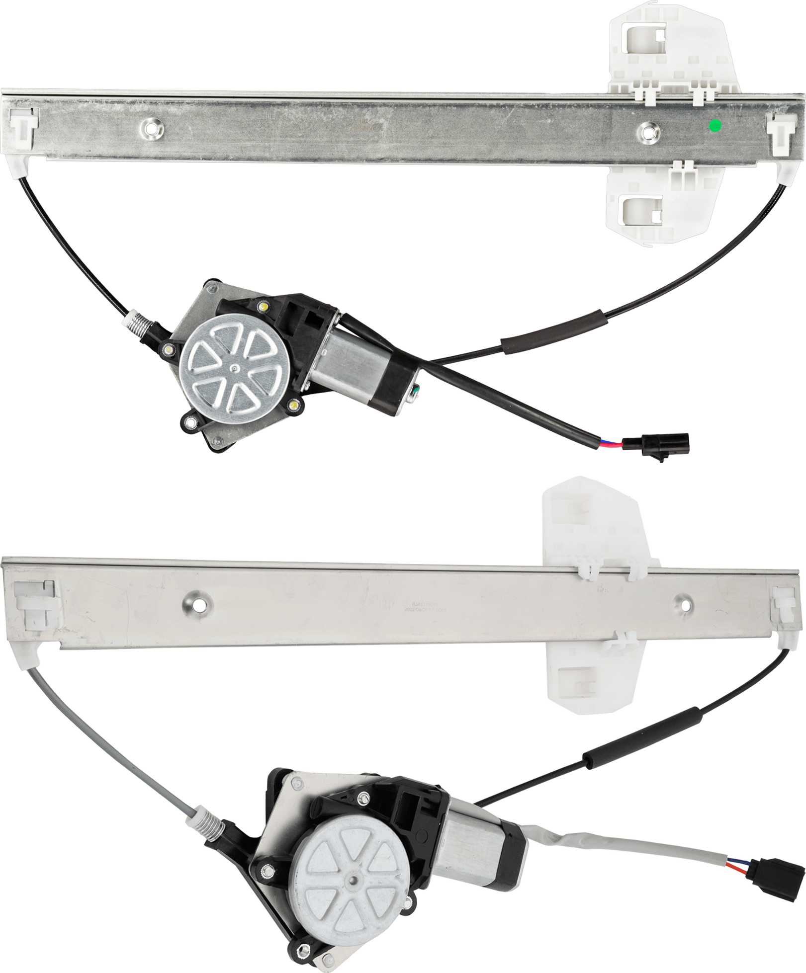 AM WRANGLER 07-17 FRONT AND REAR WINDOW REGULATOR RH Power w Motor For Models With Full Door Type SKU SET RJ49170011 A Partslink CH1351171 CH1551122 OEM 68014948AA PFM 68014950AA PFM