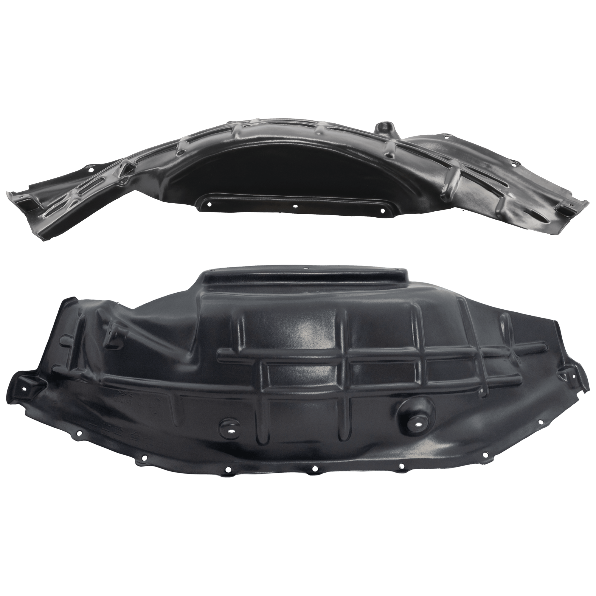 AM GLADIATOR 20-24 REAR FENDER LINER RH AND LH Vacuum Form w o Insulation Foam SKU SET RJ55430015 Partslink CH1762109 CH1763109 OEM 68341320AA 68341321AA