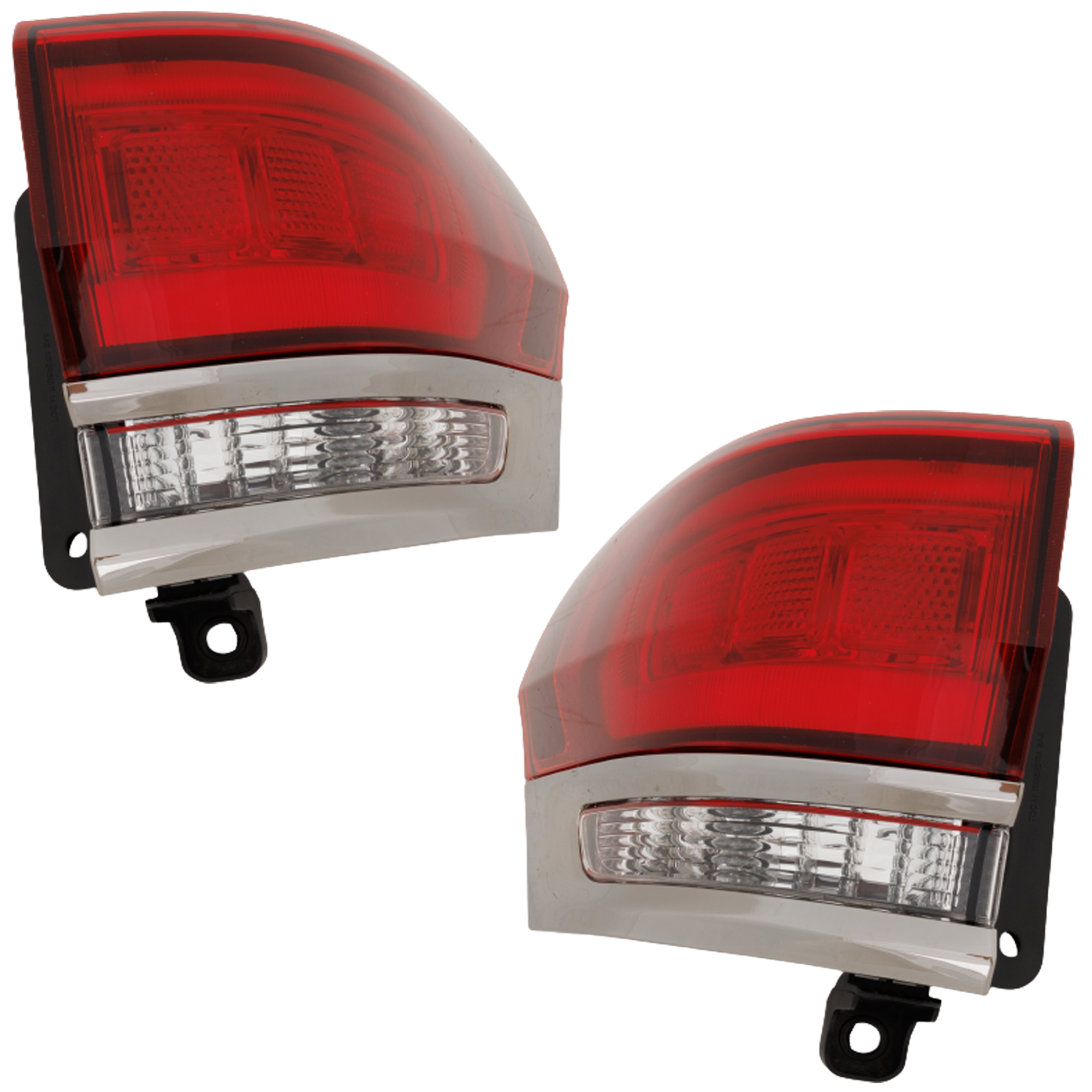 AM GRAND CHEROKEE 14-22 TAIL LAMP RH AND LH Outer Assembly Halogen Laredo Limited Overland Summit Models w Silver Trim w o Platinum Insert SKU SET RJ73010011 A Partslink CH2804118 CH2805118 OEM 68289996AA 68289997AA