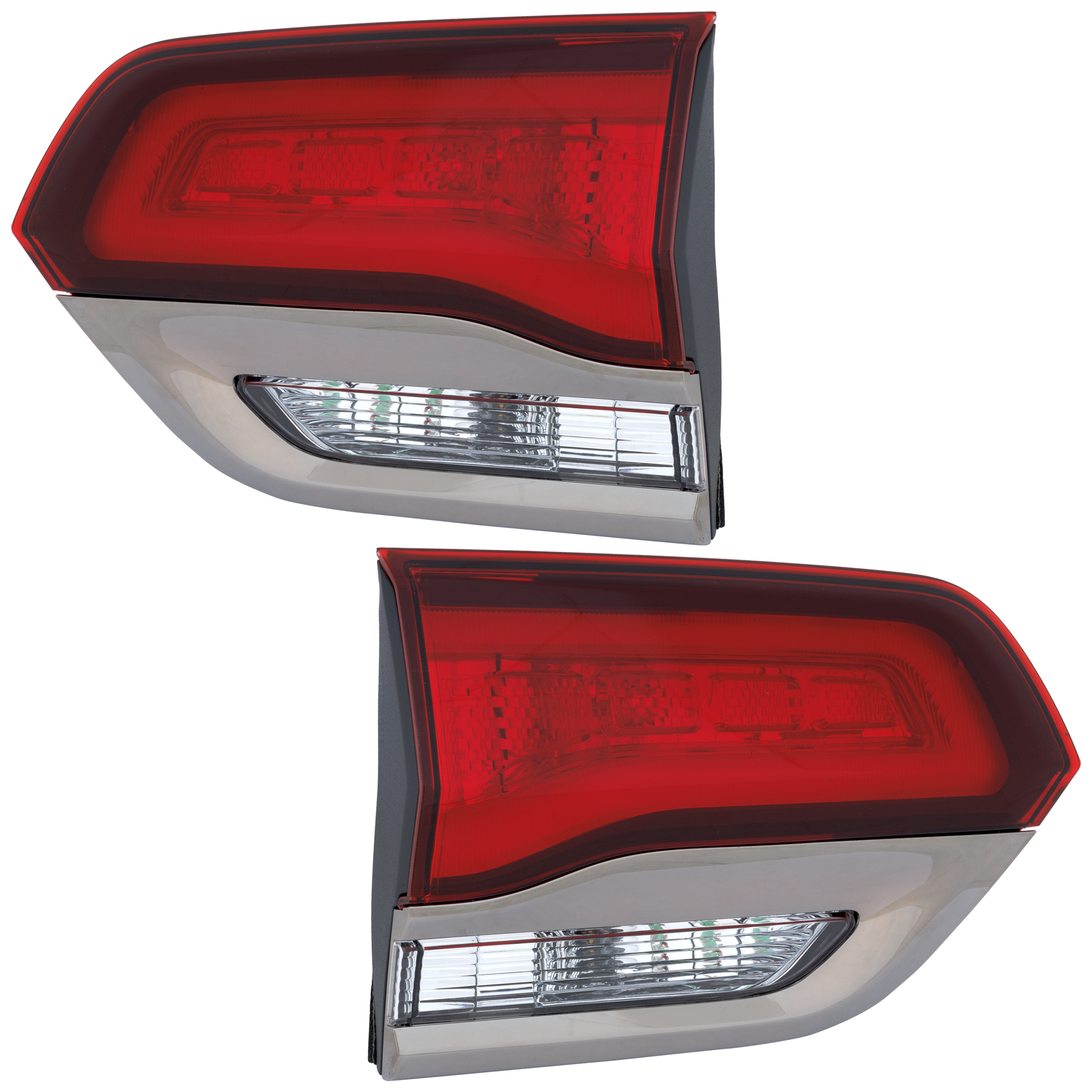 AM GRAND CHEROKEE 14-21 GRAND CHEROKEE WK 22-22 TAIL LAMP RH AND LH Inner Assembly Halogen Laredo Limited Overland Summit Models w Silver Trim w o Platinum Insert CAPA SKU SET RJ73010029Q Partslink CH2802114C CH2803114C OEM 68289998AB 68289999AB