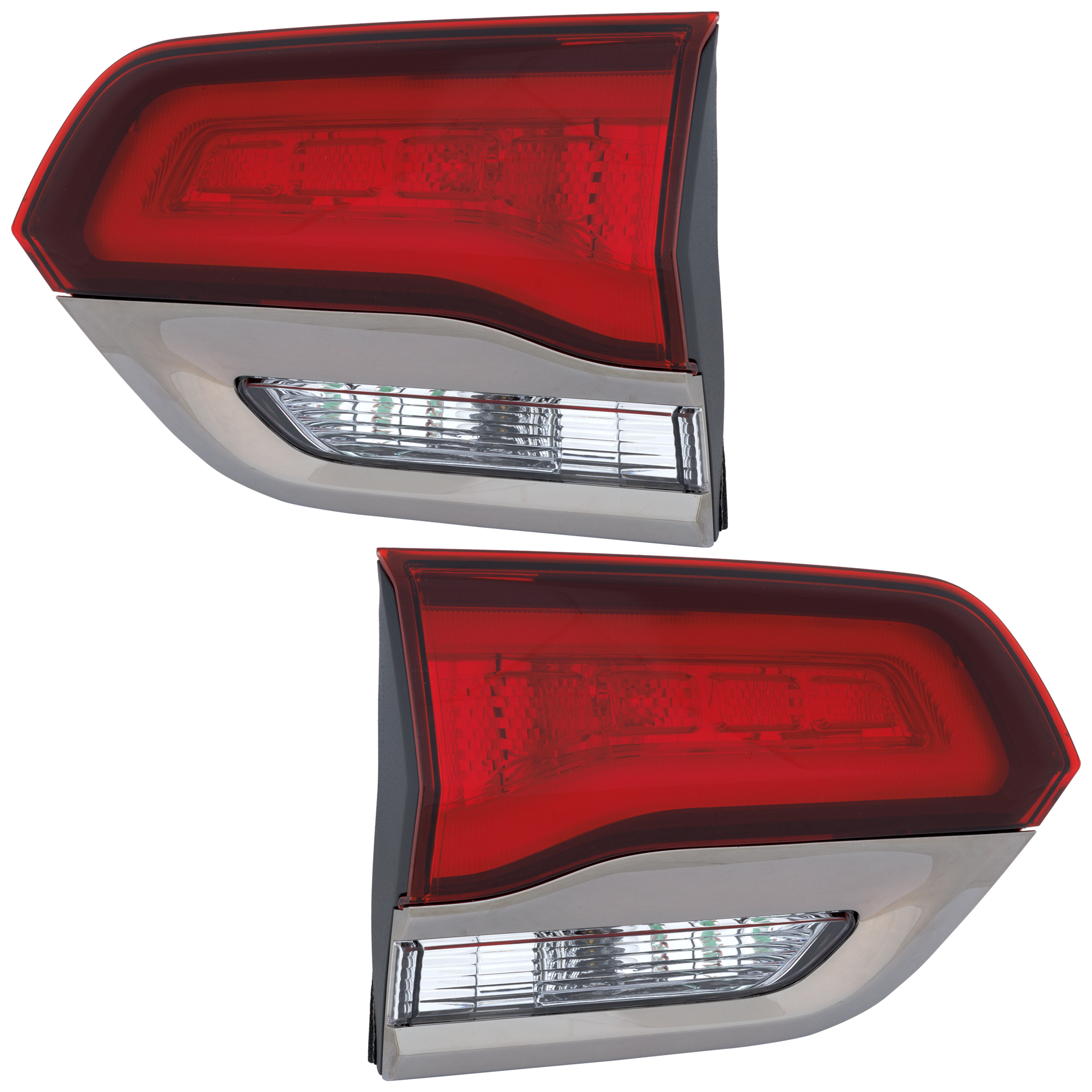 AM GRAND CHEROKEE 14-21 GRAND CHEROKEE WK 22-22 TAIL LAMP RH AND LH Inner Assembly Halogen Laredo Limited Overland Summit Models w Silver Trim w o Platinum Insert SKU SET RJ73010029 Partslink CH2802114 CH2803114 OEM 68289998AB 68289999AB