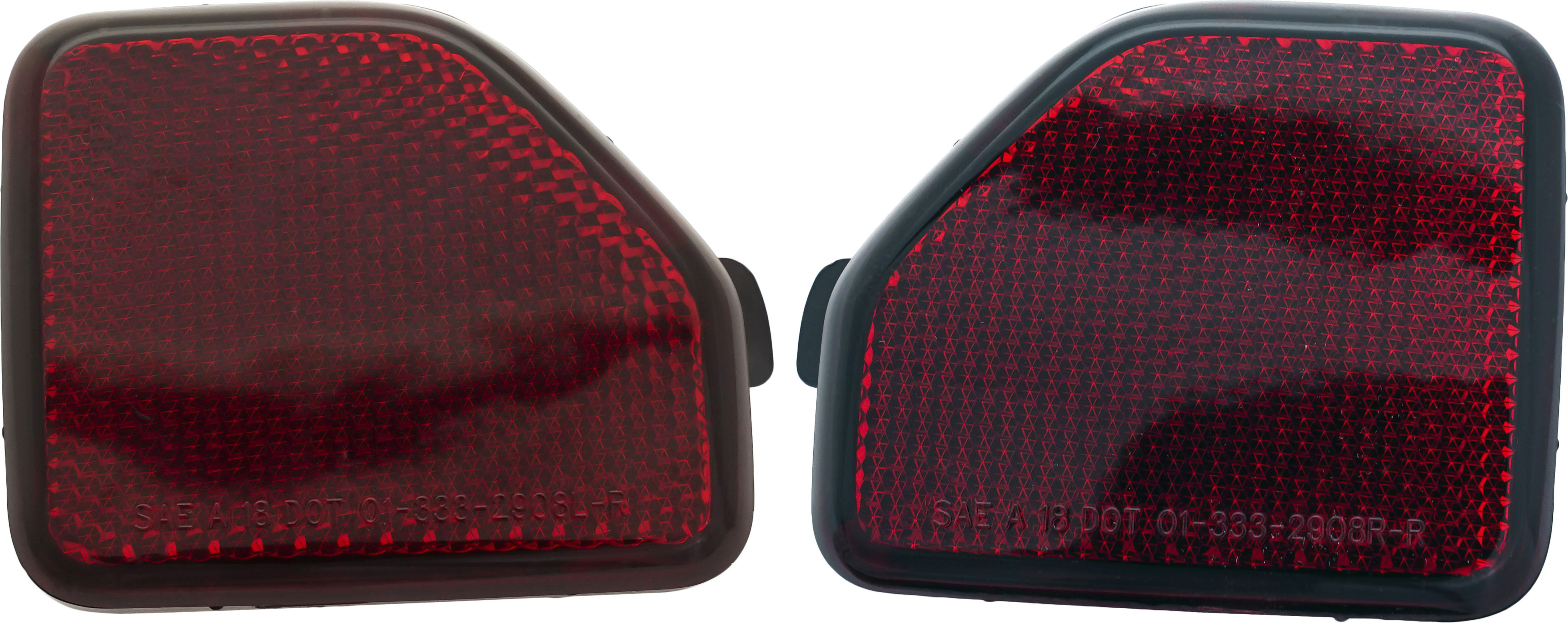 AM WRANGLER JL 18-24 REAR BUMPER REFLECTOR RH AND LH Molded Bumper CAPA SKU SET RJ73490003Q Partslink CH1185108C CH1184108C OEM 68281936AB 68281937AB
