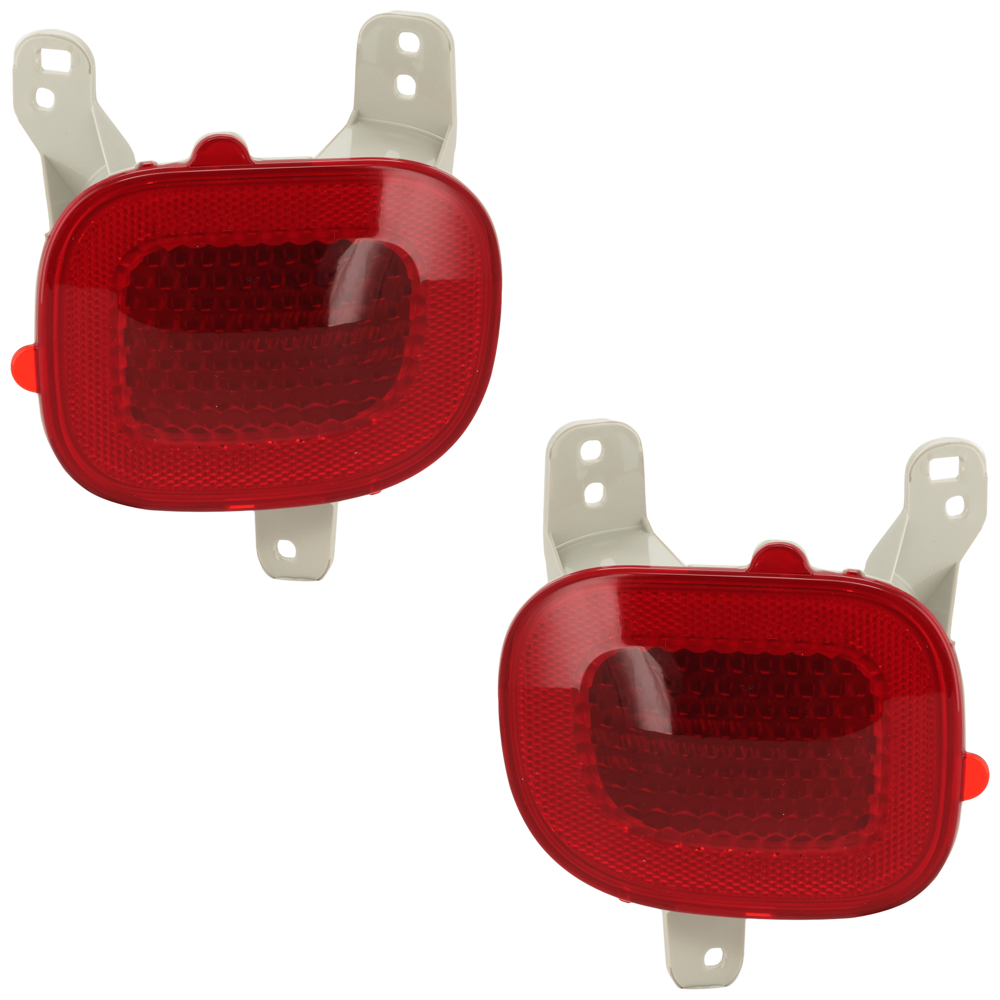 AM RENEGADE 19-23 REAR BUMPER REFLECTOR RH AND LH CAPA SKU SET RJ73490011UQ Partslink CH2830101C CH2831101C OEM 68489457AA 68489469AA