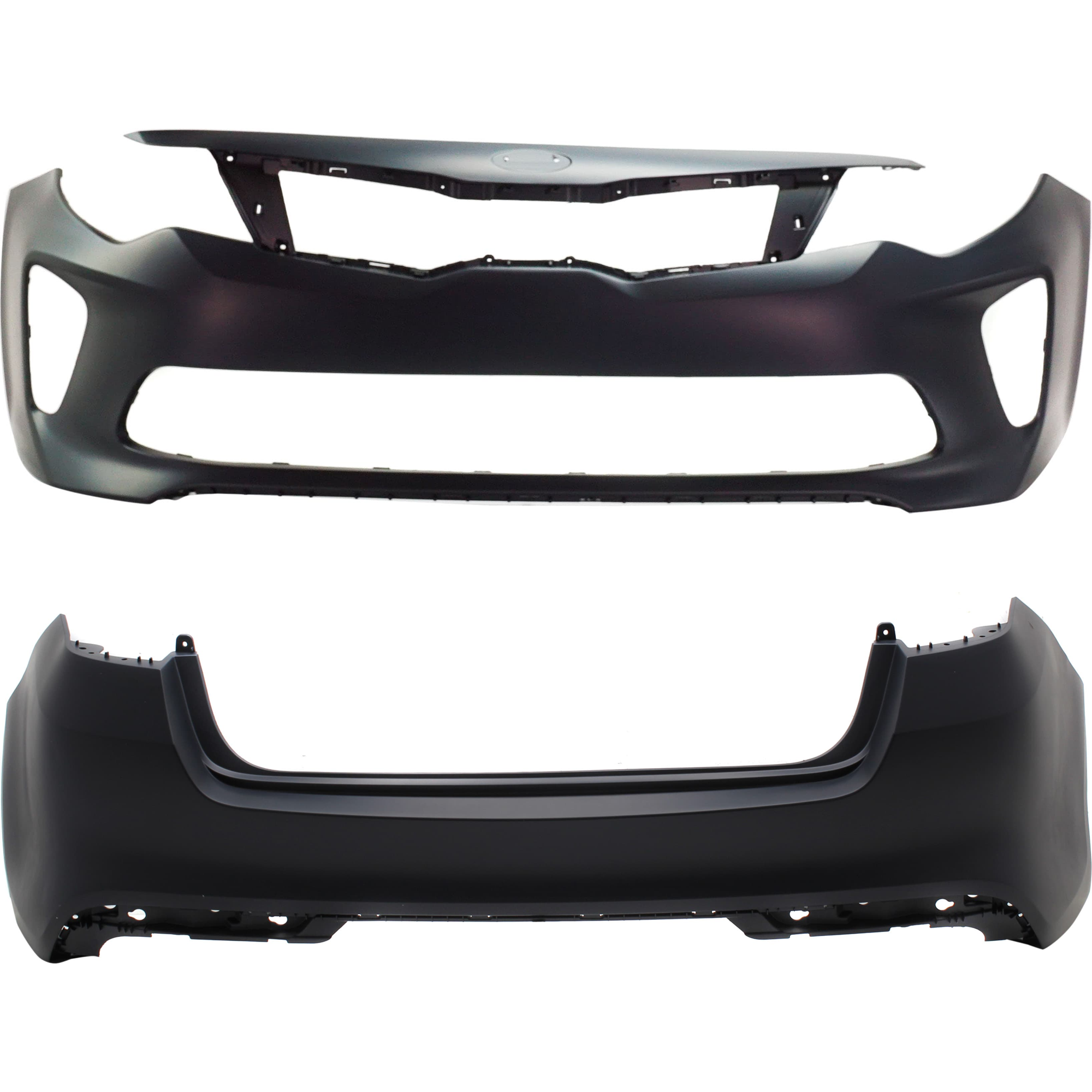 AM OPTIMA 16-18 FRONT AND REAR BUMPER COVER Primed Exc. Hybrid Model Sport Type w o parking aid sensor holes SKU SET RK01030003P