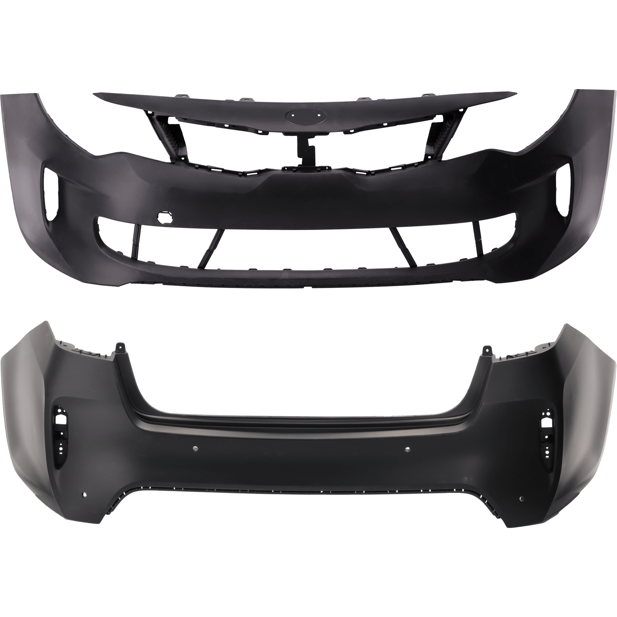 AM OPTIMA 17-19 FRONT AND REAR BUMPER COVER Primed w o mounting bracket s Hybrid Models SKU SET RK01030045P