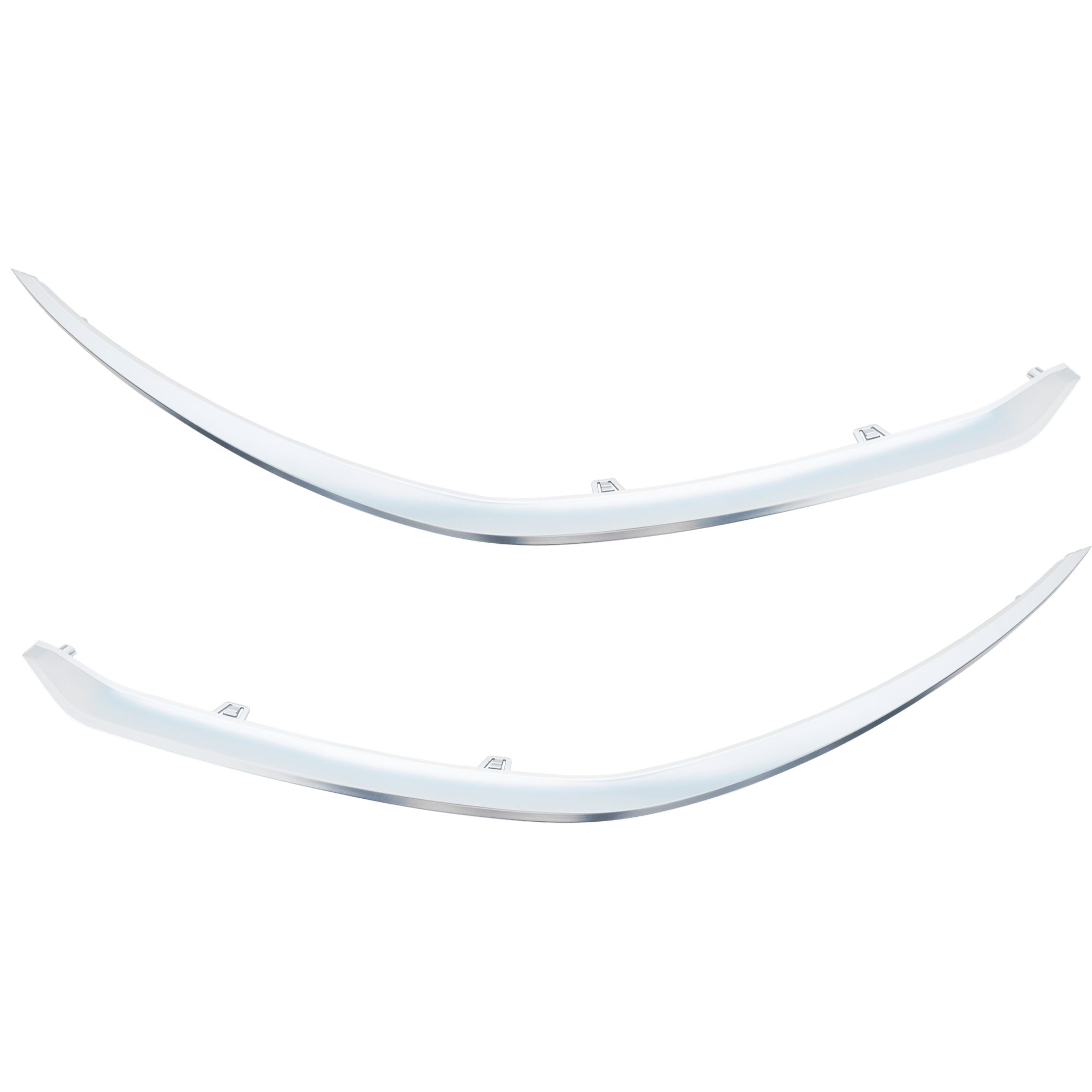 AM FORTE 22-24 FRONT BUMPER MOLDING RH AND LH Cover Garnish ABS Satin Chrome GT GT Line Models CAPA SKU SET RK01590019Q Partslink KI1046111C KI1047111C OEM 863A7M7510-863A8M7510