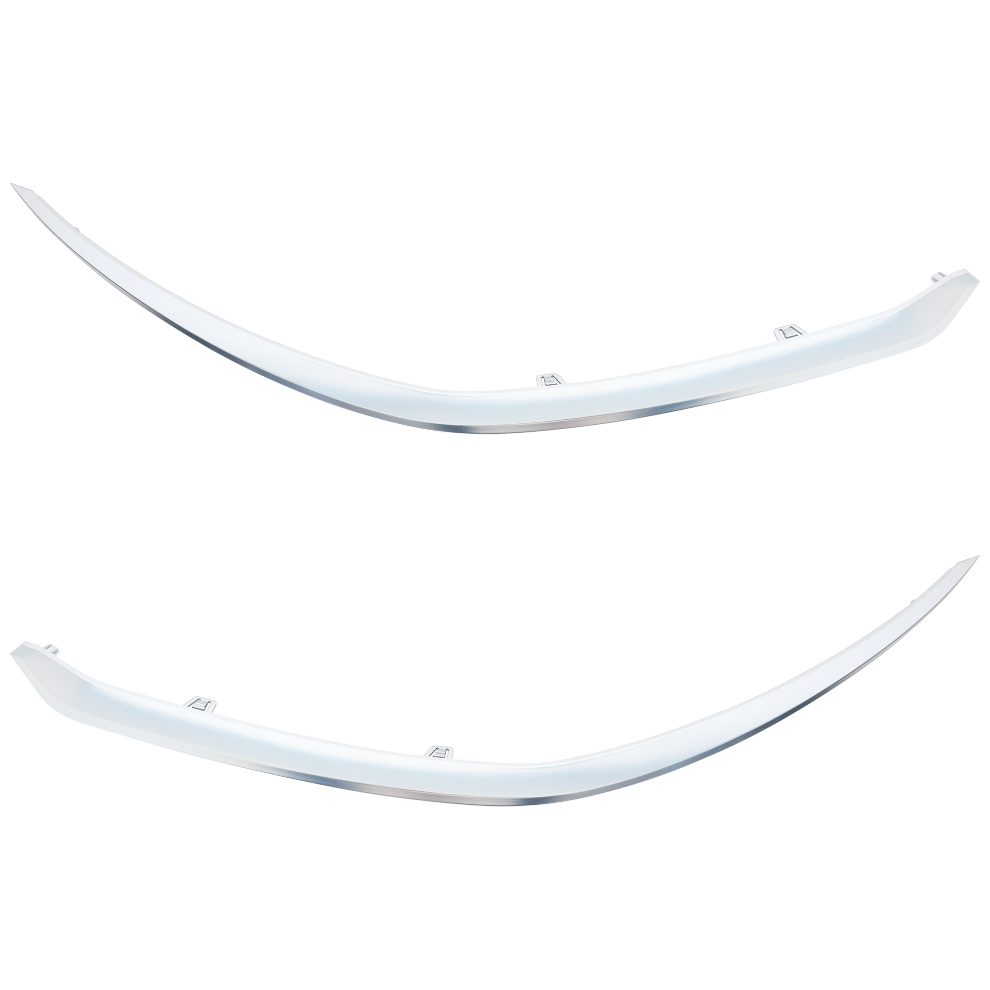 AM FORTE 22-24 FRONT BUMPER MOLDING RH AND LH Cover Garnish ABS Satin Chrome GT GT Line Models SKU SET RK01590019 Partslink KI1046111 KI1047111 OEM 863A7M7510-863A8M7510