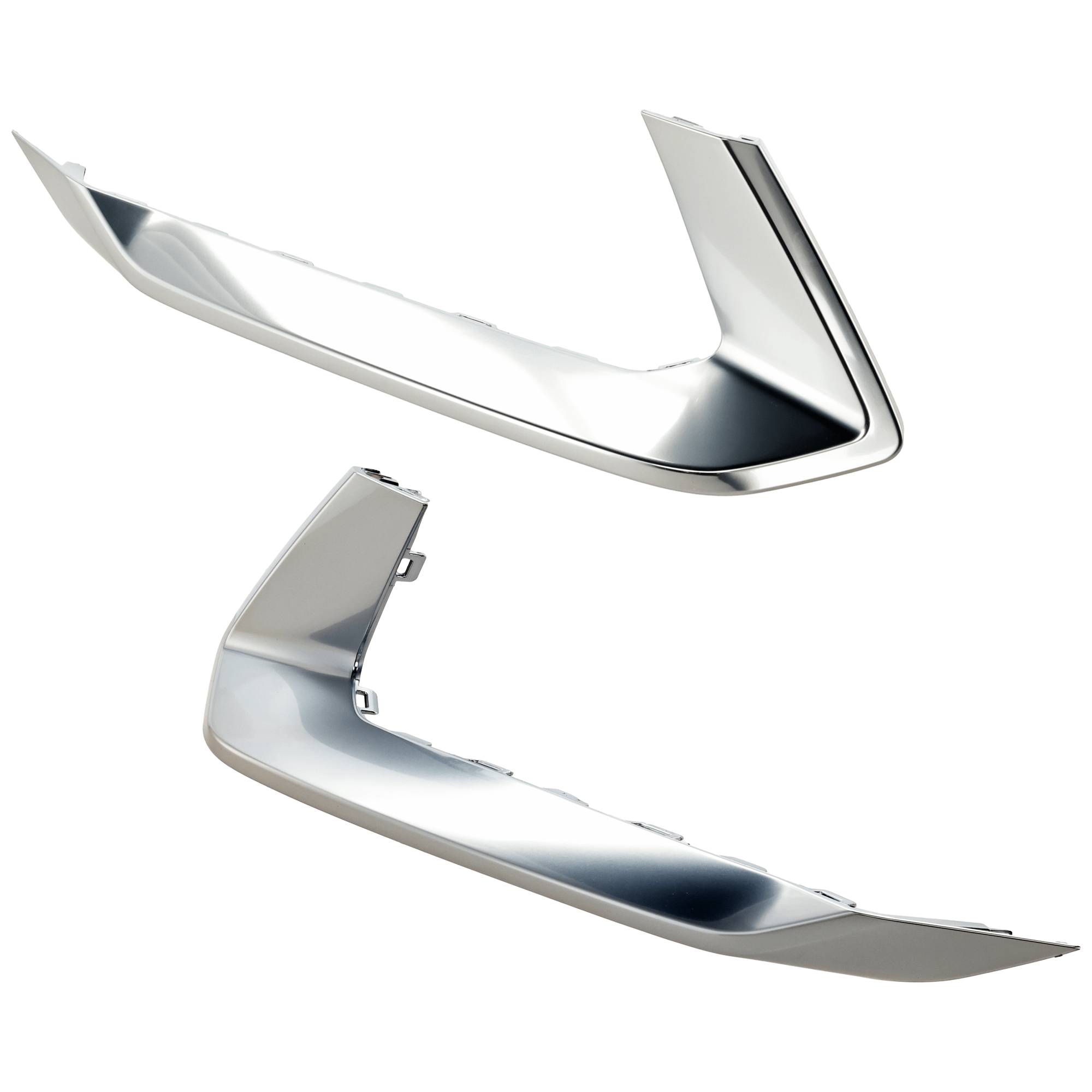 AM SPORTAGE 23-23 FRONT BUMPER MOLDING RH AND LH Side Cover Chrome SX Prestige Model SKU SET RK01590031 Partslink KI1038161 KI1039161 OEM 86595DW100-86596DW100