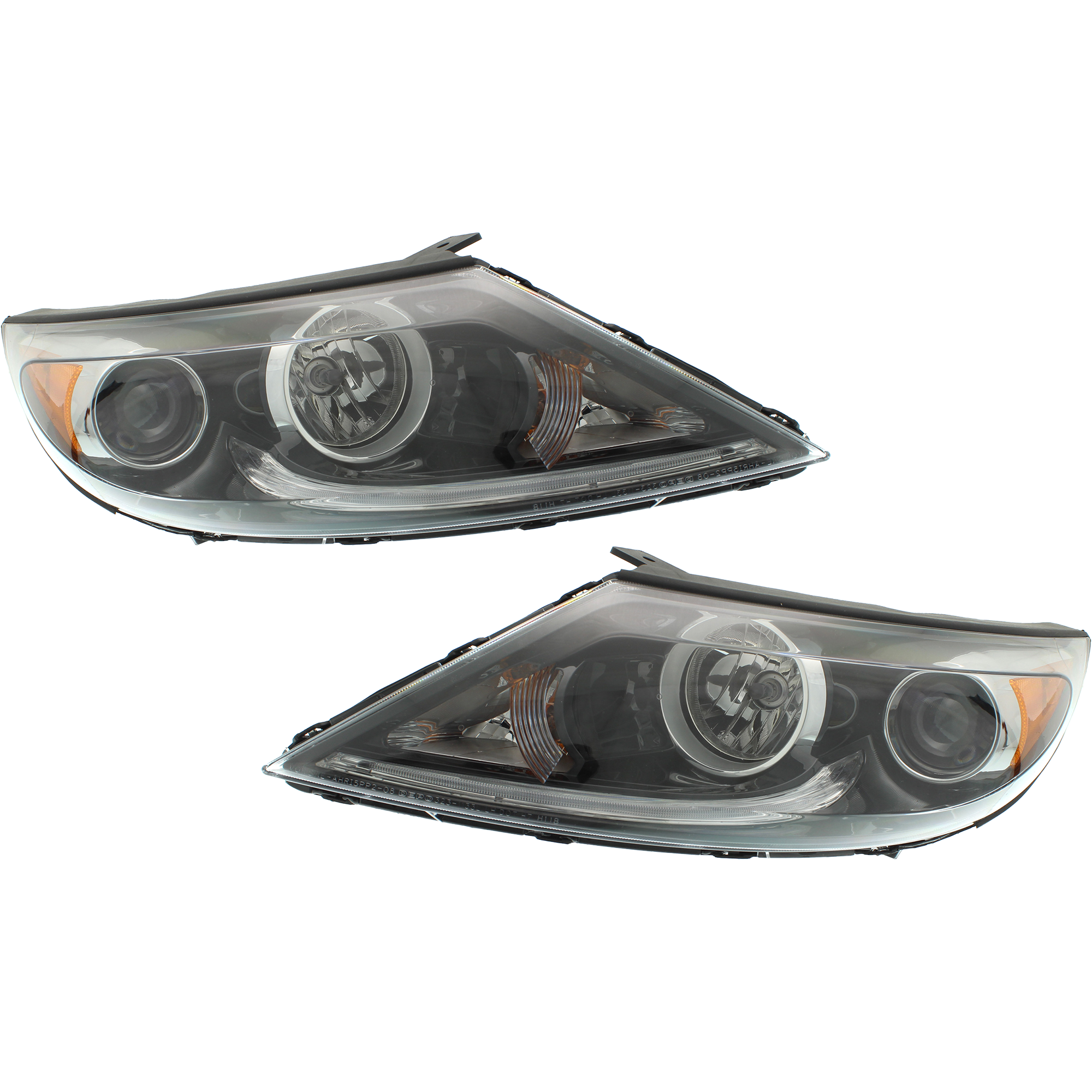 AM SPORTAGE 13-16 HEAD LAMP RH AND LH Assembly Halogen w LED Accent Light CAPA SKU SET RK10010009Q Partslink KI2502177C KI2503177C OEM 921013W710-921023W710