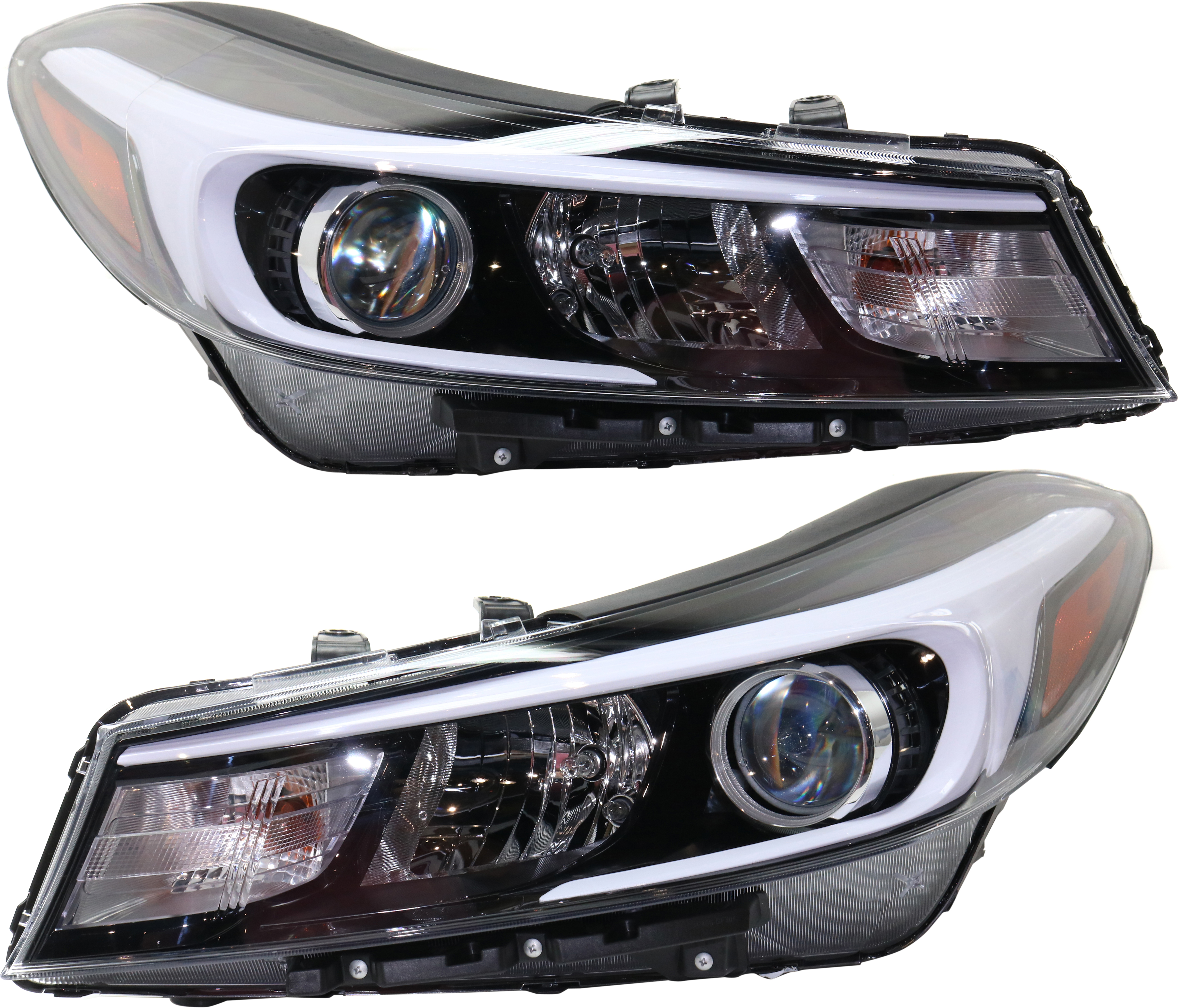 AM FORTE FORTE5-17-18 HEAD LAMP RH AND LH Assembly Halogen w o LED Position Light To 7-4-17 SKU SET RK10010011 Partslink KI2502201 KI2503201 OEM 92101B0700-92102B0700