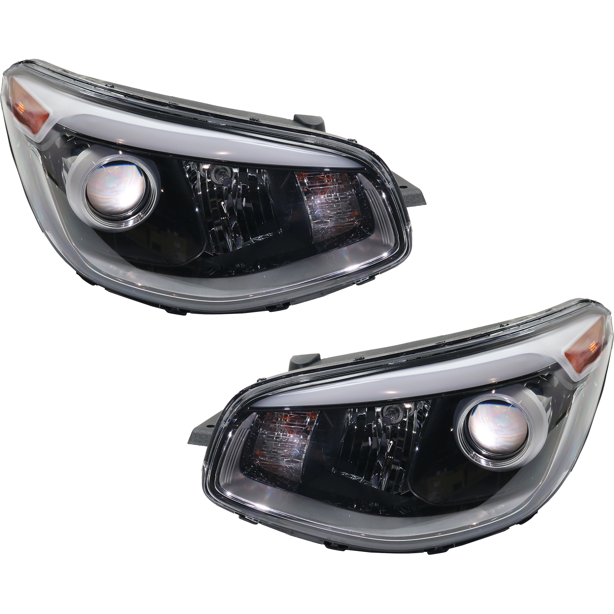 AM SOUL 17-19 HEAD LAMP RH AND LH Assembly Halogen Projector Type SKU SET RK10010021 Partslink KI2503223 KI2502223 OEM 92102B2750-92101B2750