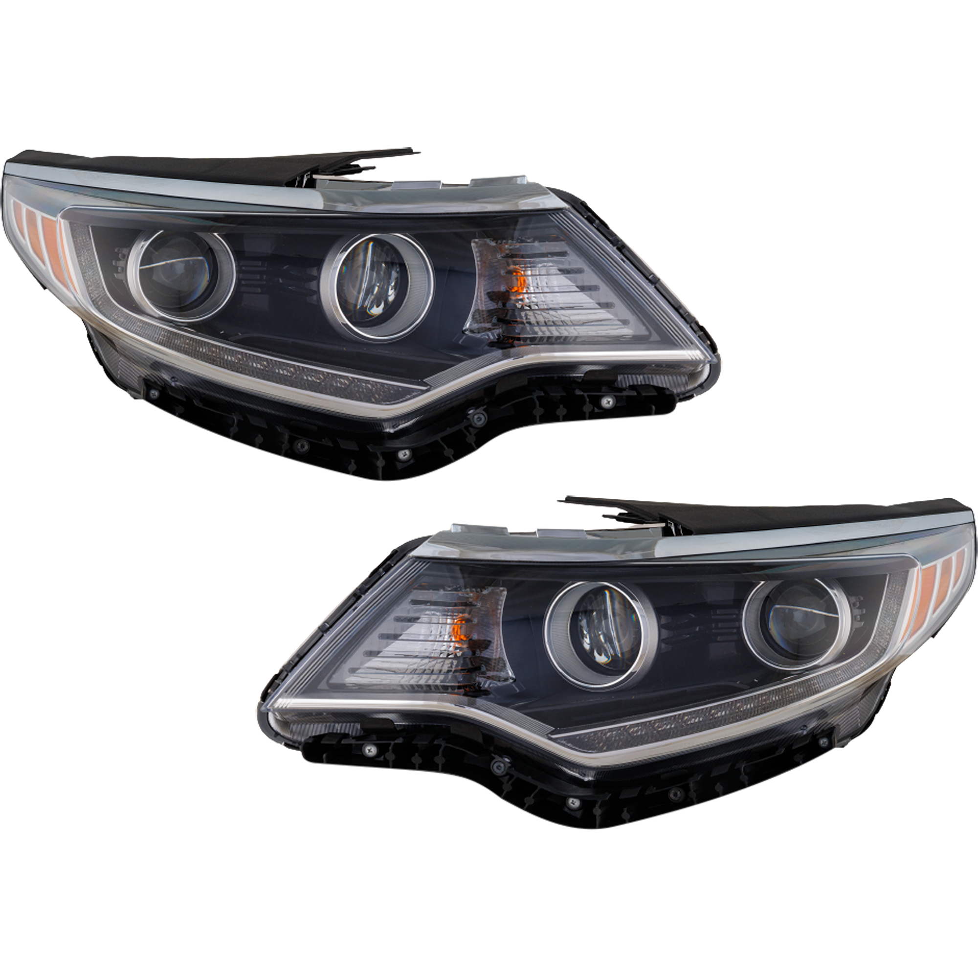 AM OPTIMA 16-17 HEAD LAMP RH AND LH Assembly Halogen Exc. Hybrid Model w DRL USA Built Vehicle SKU SET RK10010023 Partslink KI2503197 KI2502197 OEM 92102D5080-92101D5080
