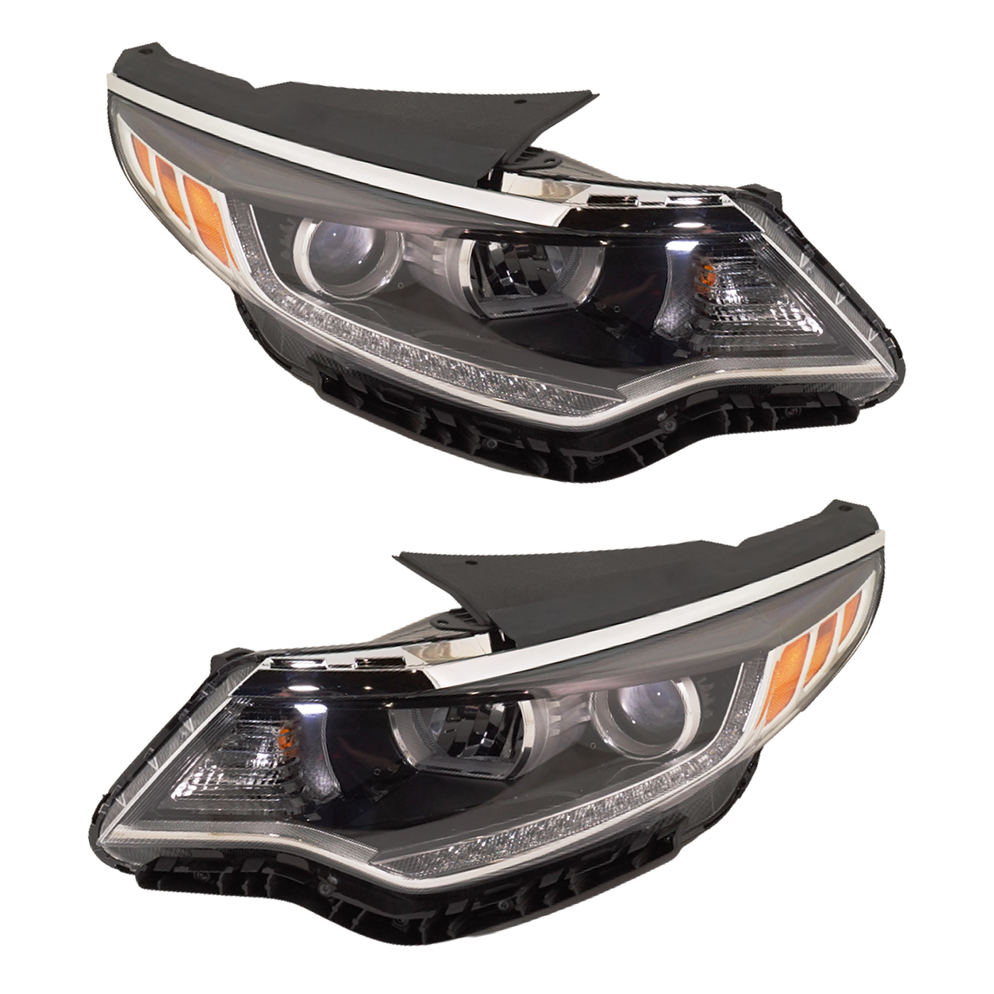 AM OPTIMA 18-18 HEAD LAMP RH AND LH Assembly Halogen w Daytime Running Light USA Built Vehicle SKU SET RK10010037 Partslink KI2503225 KI2502225 OEM 92102D5040-92101D5040