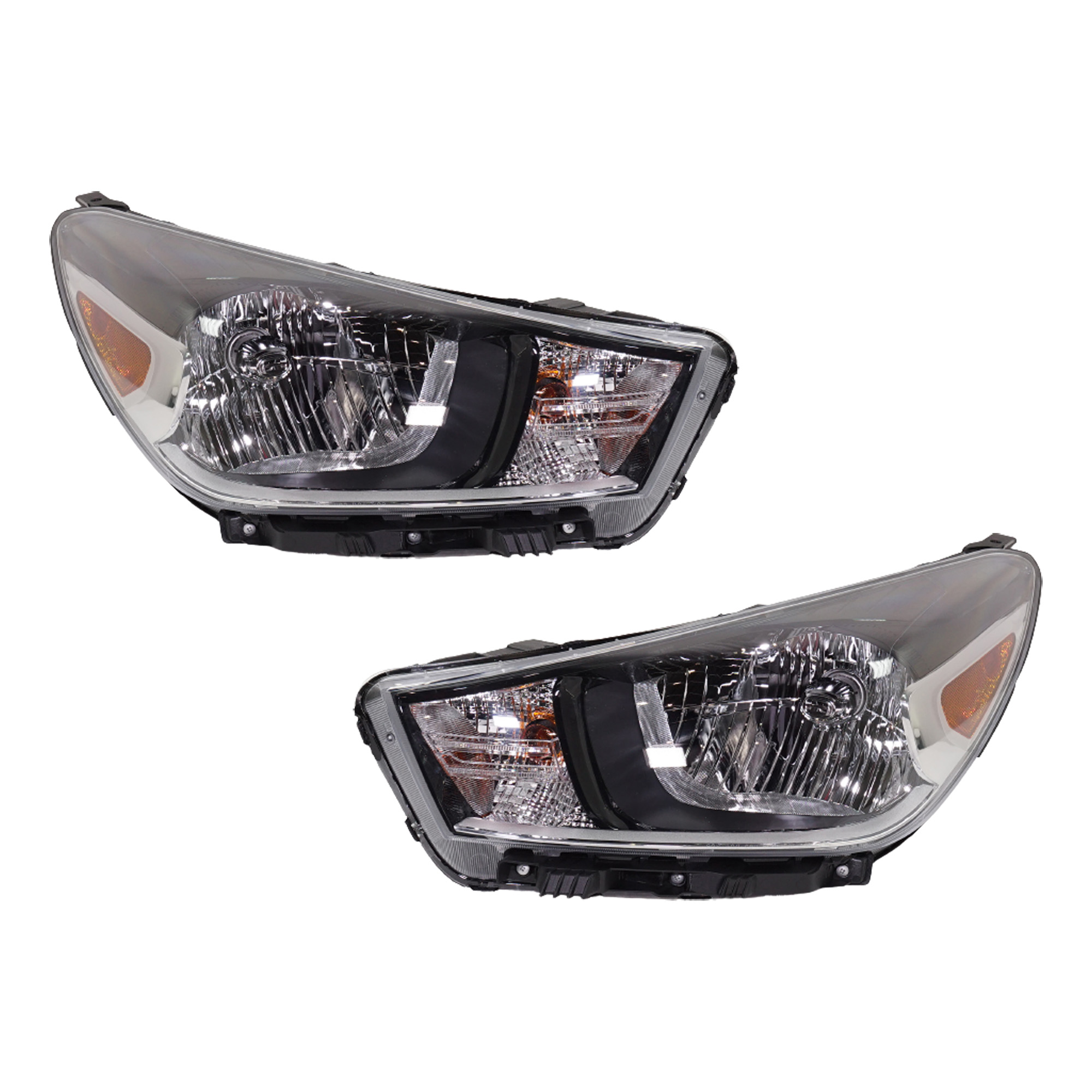 AM RIO 18-23 HEAD LAMP RH AND LH Assembly Halogen CAPA SKU SET RK10010055Q Partslink KI2503220C KI2502220C OEM 92102H9000-92101H9000