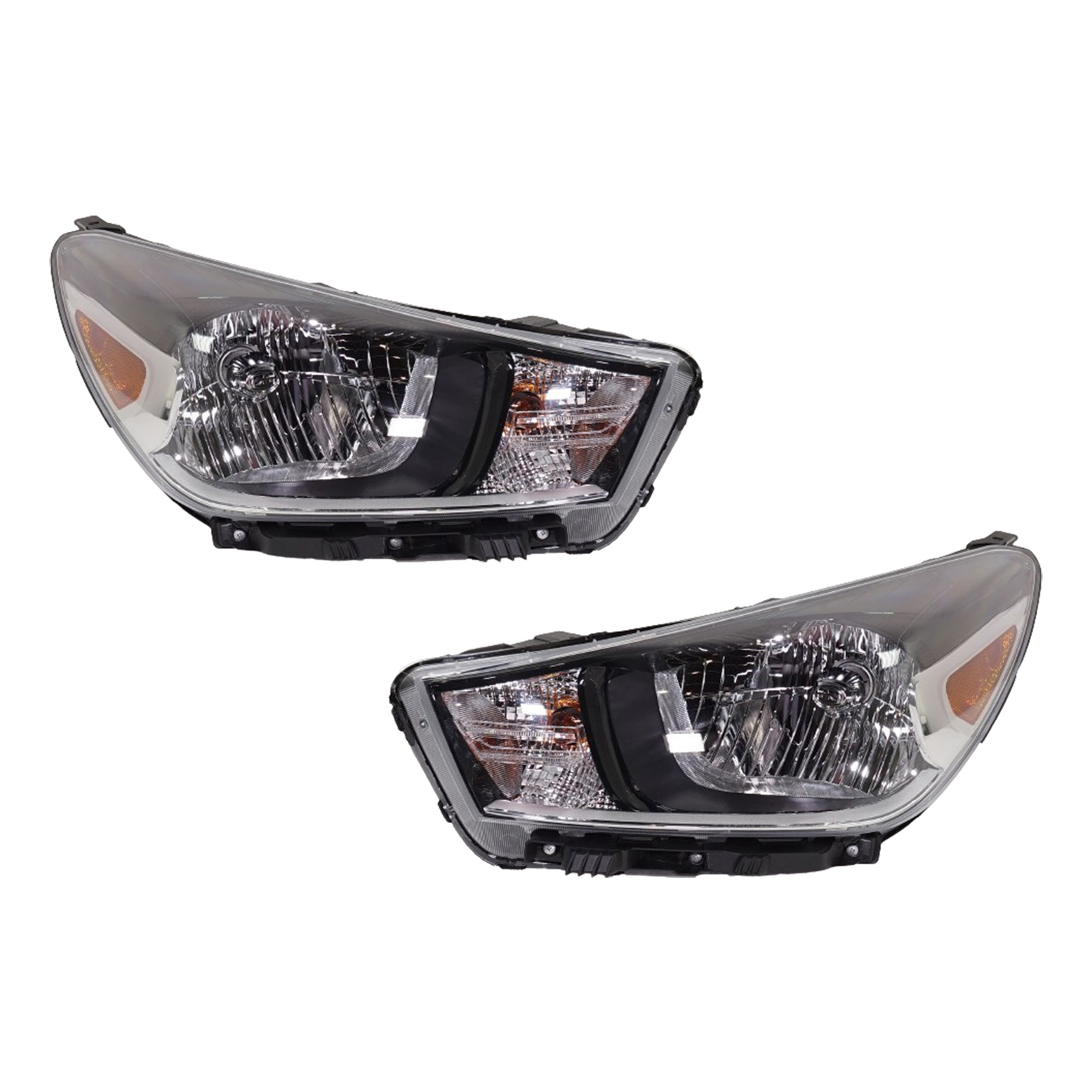 AM RIO 18-23 HEAD LAMP RH AND LH Assembly Halogen SKU SET RK10010055 Partslink KI2503220 KI2502220 OEM 92102H9000-92101H9000