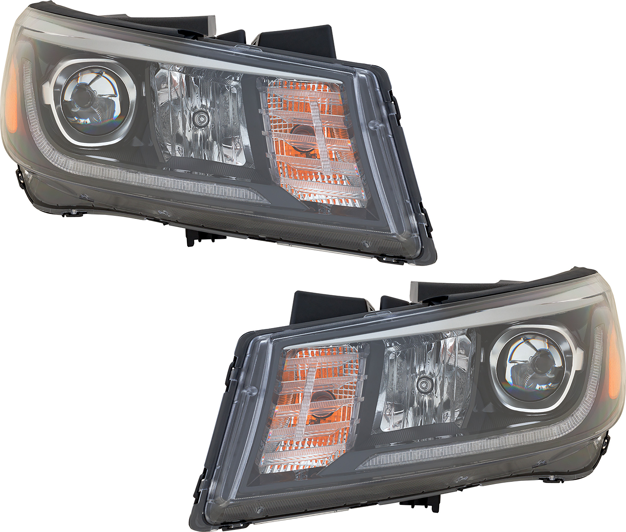 AM SEDONA 19-21 HEAD LAMP RH AND LH Assembly Halogen w LED Position Light SKU SET RK10010079A Partslink KI2503233 KI2502233 OEM 92102A9640-92101A9640
