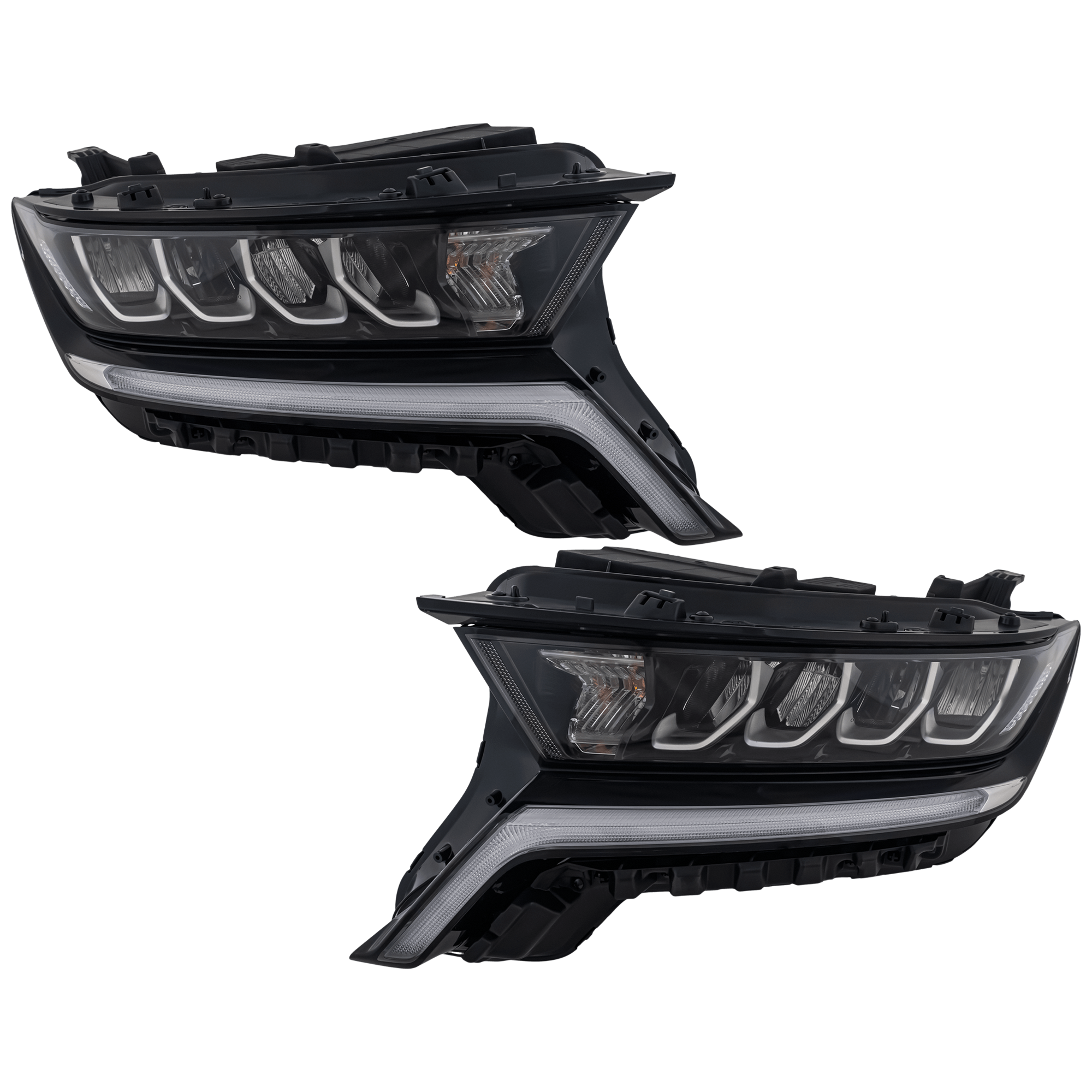 AM SORENTO 21-23 HEAD LAMP RH AND LH Assembly LED w Multi Focus Reflector w o Integrated Daytime Running Light Sport Model CAPA SKU SET RK10010089AQ Partslink KI2503252C KI2502252C OEM 92102R5020-92101R5020