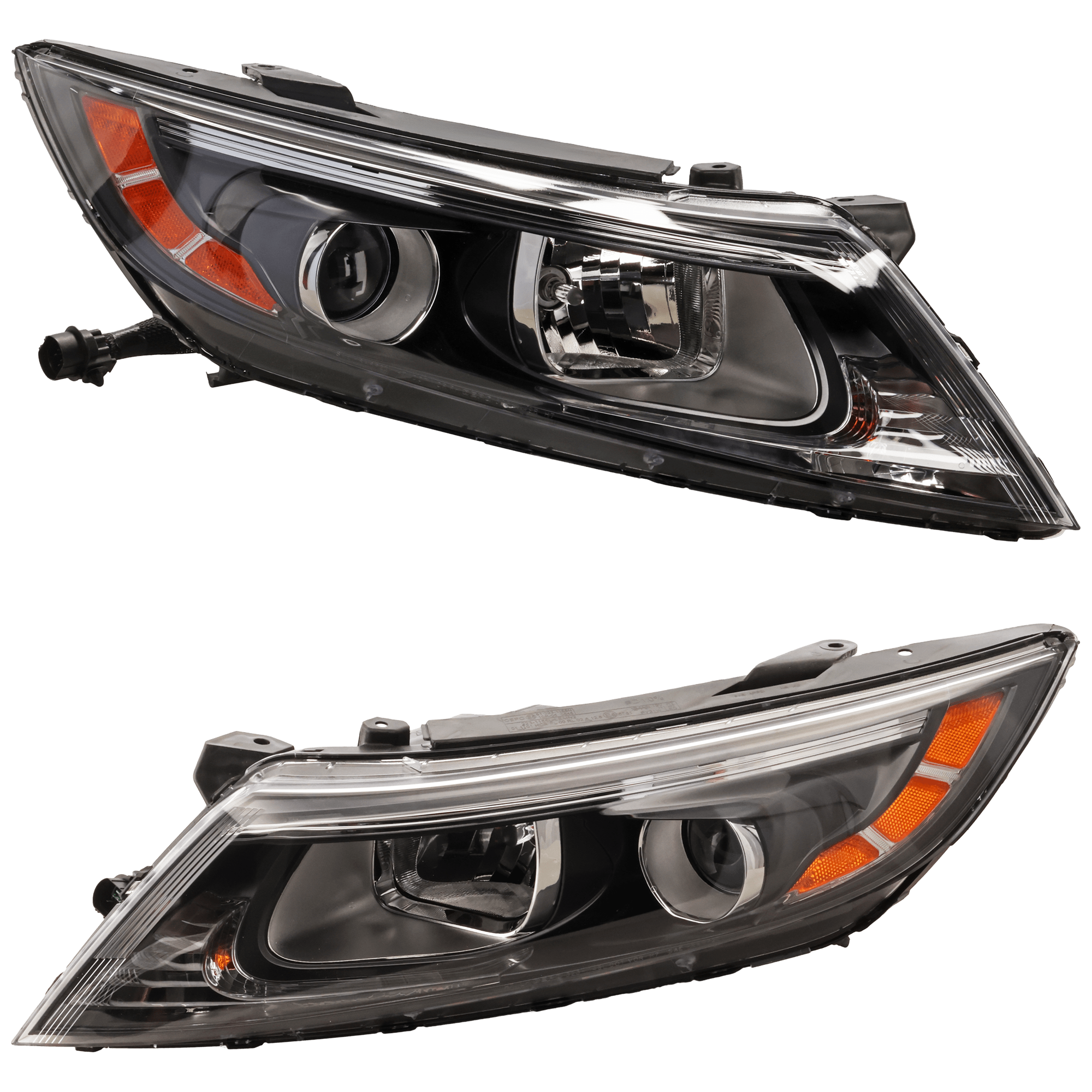 AM OPTIMA 14-16 HEAD LAMP RH AND LH Assembly Halogen w o LED Position Light Hybrid Models CAPA SKU SET RK10010097AQ Partslink KI2502189C KI2503189C OEM 921014U600-921024U600