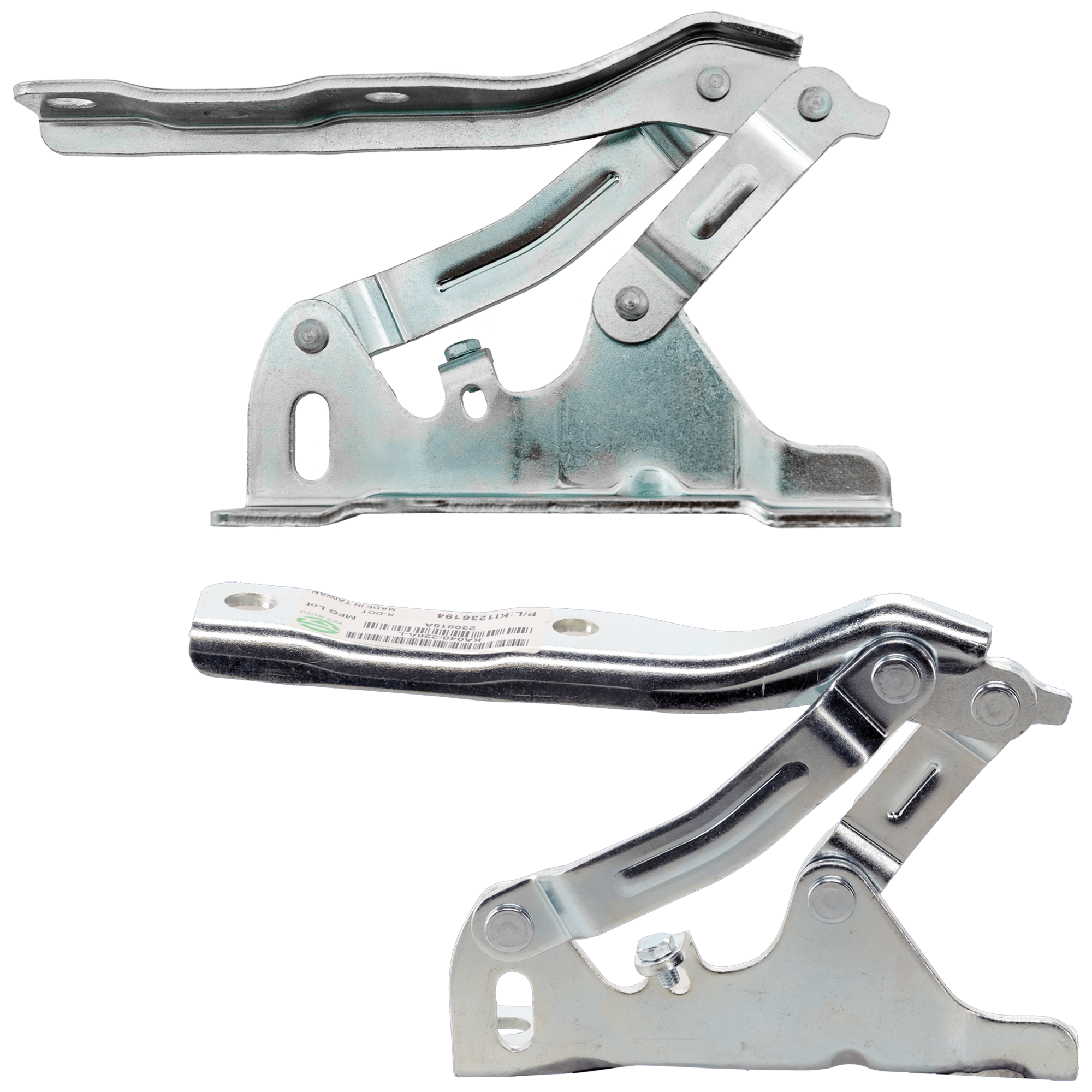 AM SPORTAGE 23-23 HOOD HINGE RH AND LH Steel Chrome Korea USA Built Vehicle SKU SET RK13030007 Partslink KI1236193 KI1236194 OEM 66910P1000-66920P1000