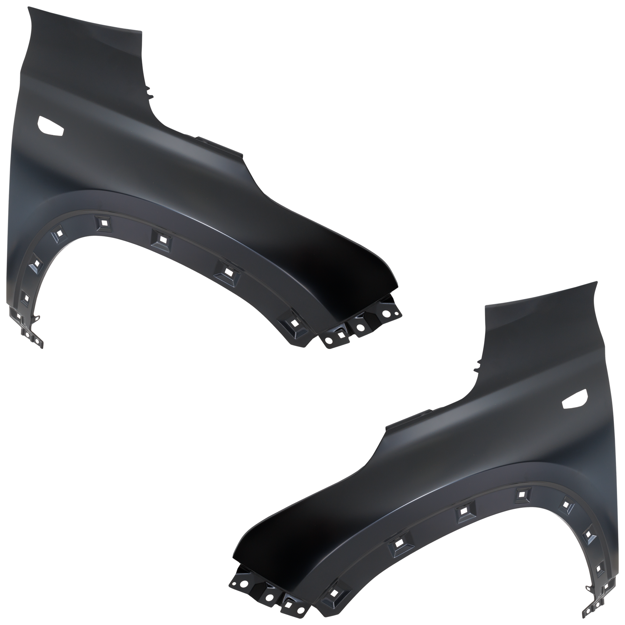 AM SELTOS 21-23 FRONT FENDER RH AND LH Steel w Side Marker Light Holes LX Model CAPA SKU SET RK22010021Q Partslink KI1240160C KI1241160C OEM 66311Q5050-66321Q5050