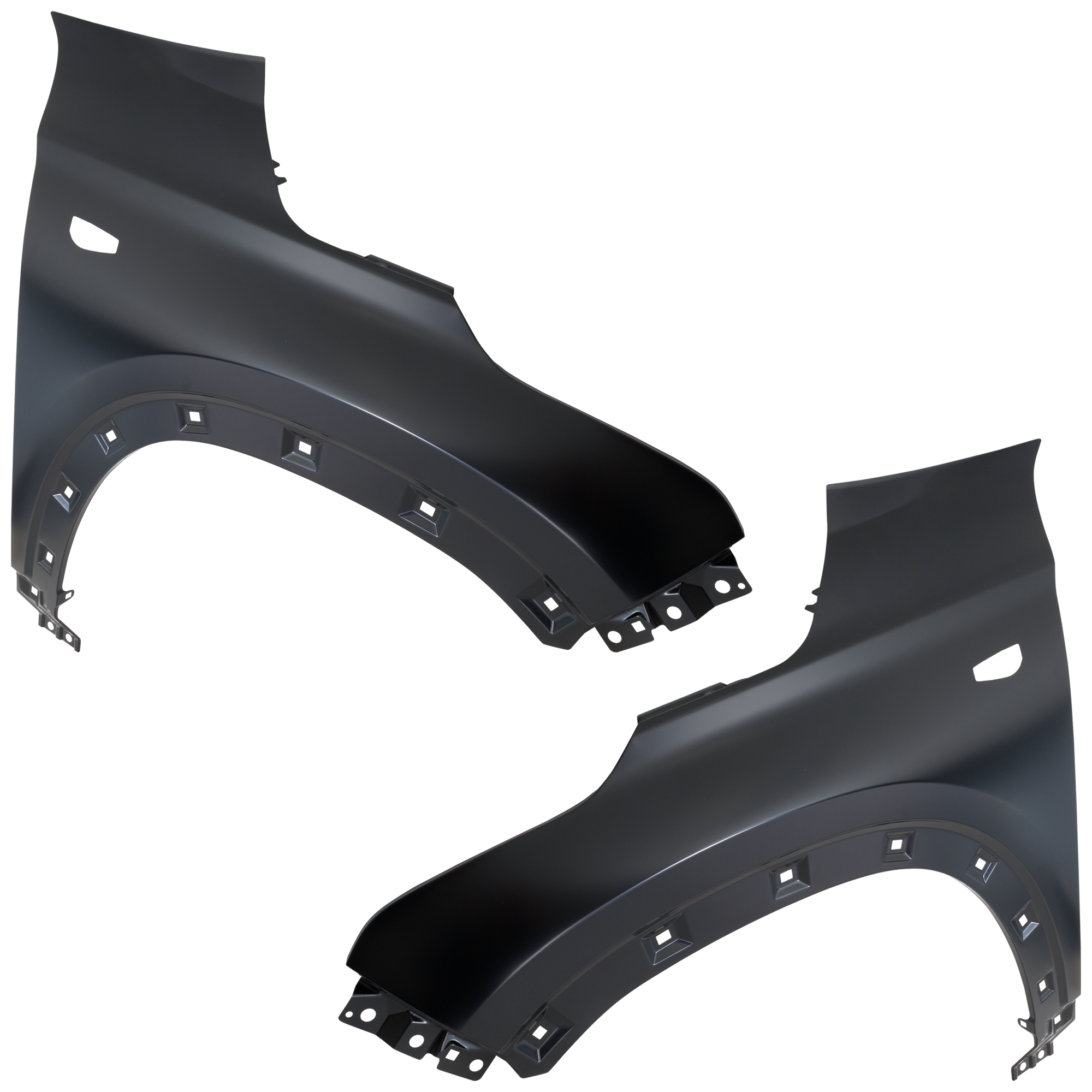 AM SELTOS 21-23 FRONT FENDER RH AND LH Steel w Side Marker Light Holes LX Model SKU SET RK22010021 Partslink KI1240160 KI1241160 OEM 66311Q5050-66321Q5050