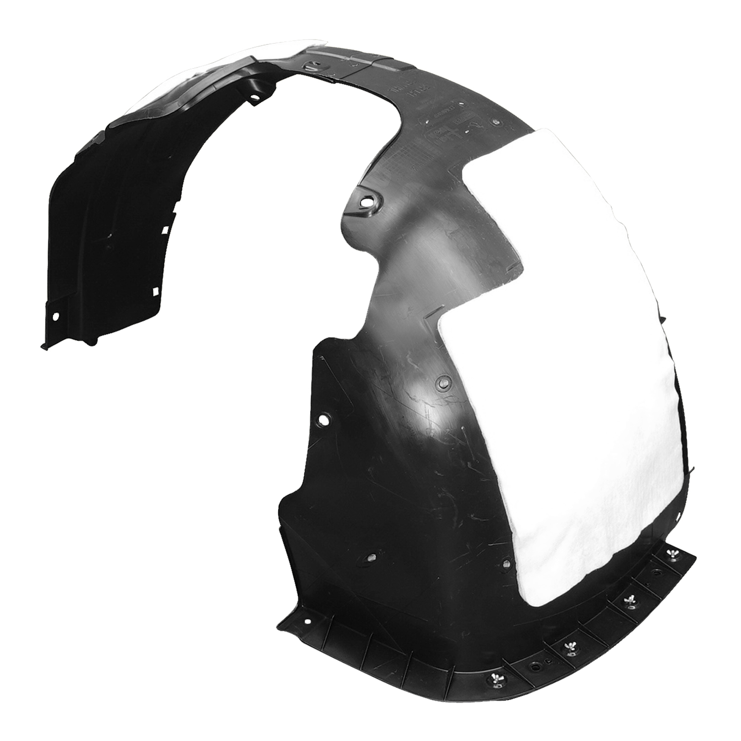 AM FORTE 22-24 FRONT FENDER LINER RH AND LH Polyethylene Injection Form w Insulation Foam CAPA SKU SET RK22210067Q Partslink KI1248174C KI1249174C OEM 86811M7500-86812M7500