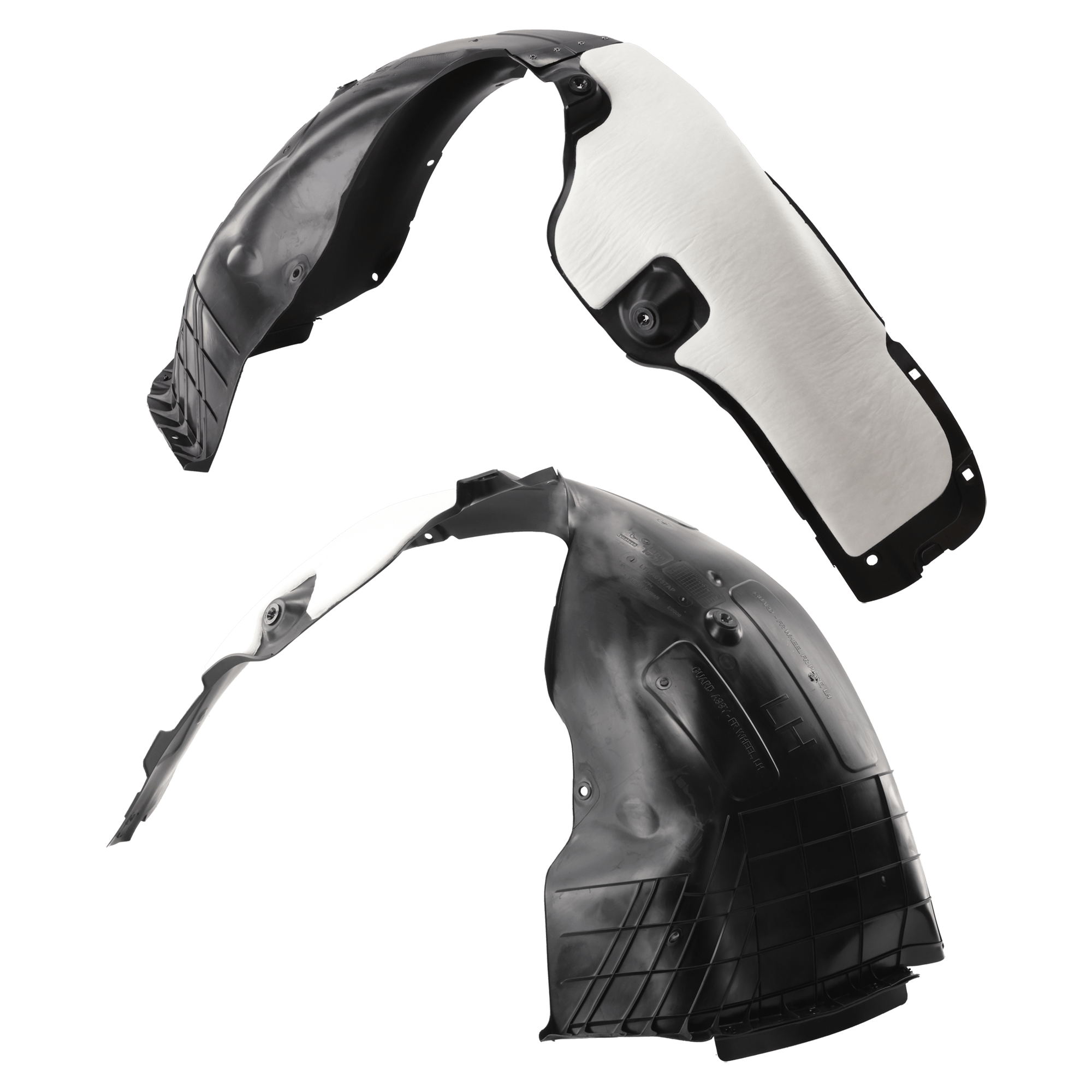 AM SOUL 23-25 FRONT FENDER LINER RH AND LH Injection Form w Insulation Foam SKU SET RK22210071 Partslink KI1248176 KI1249176 OEM 86811K0500-86812K0500
