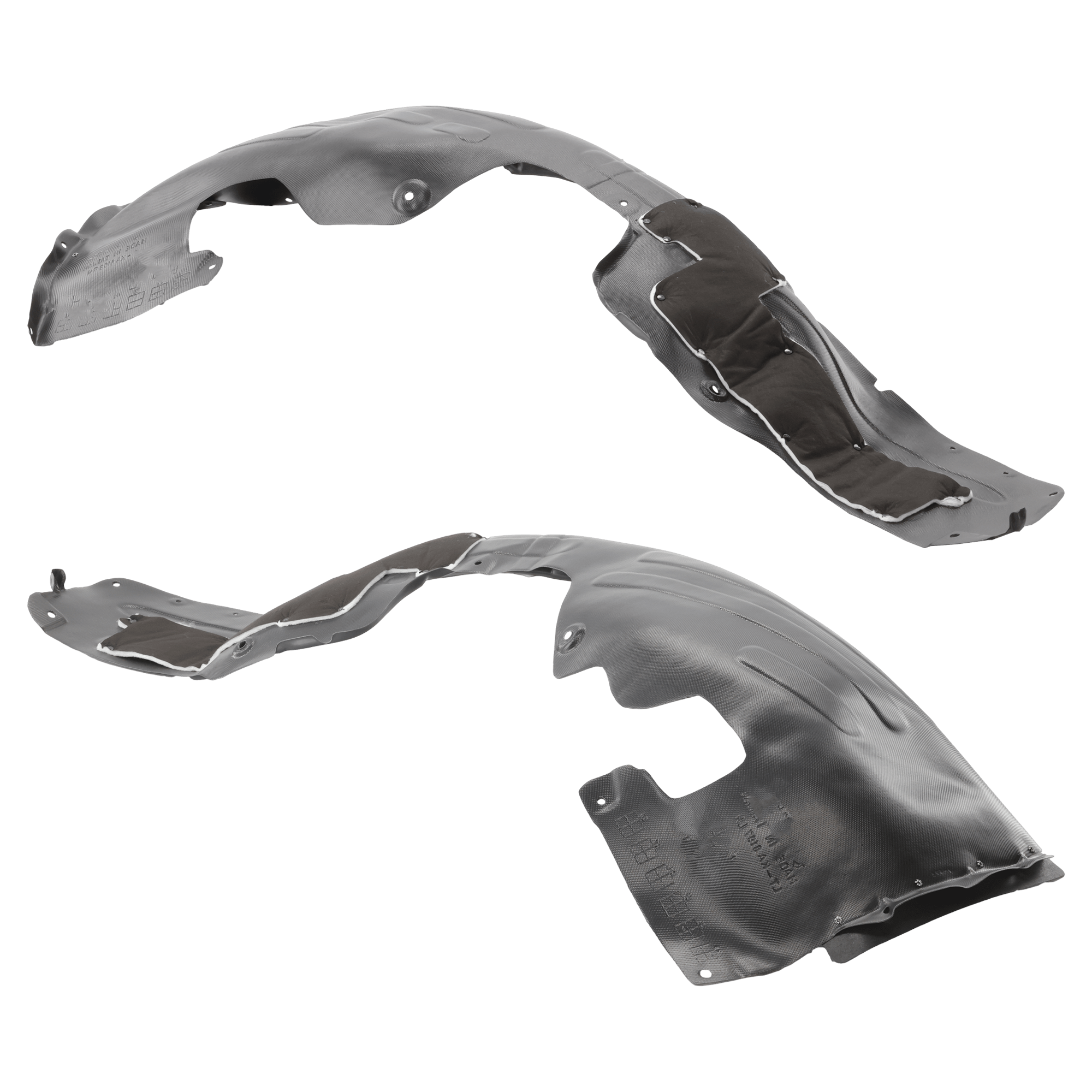 AM NIRO 20-22 FRONT FENDER LINER RH AND LH Vacuum Form w Insulation Foam SKU SET RK22210075 OEM 86811G5500 PFM 86812G5500 PFM