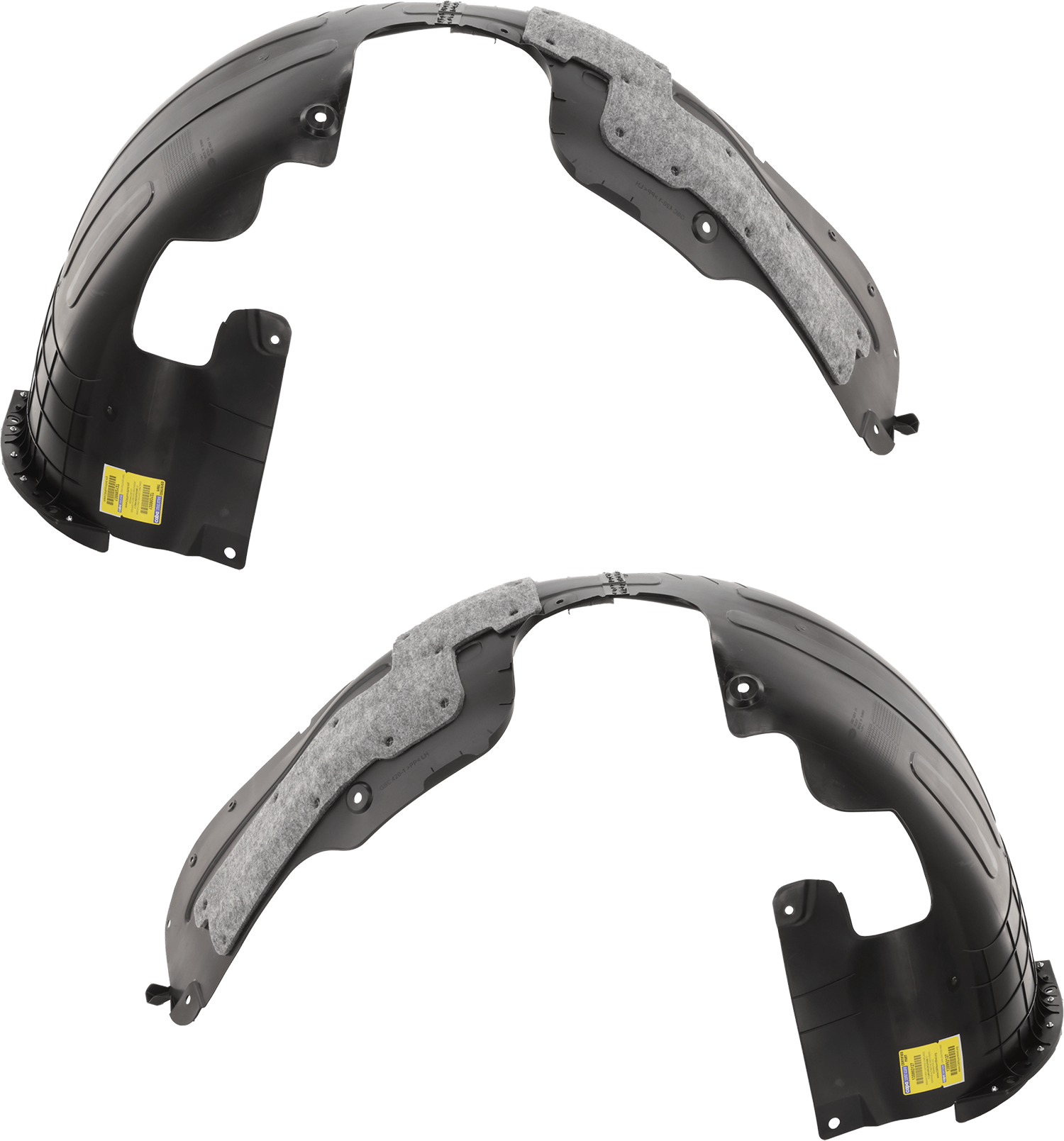 AM NIRO 20-22 FRONT FENDER LINER RH AND LH Injection Form w Insulation Foam SKU SET RK22210081 Partslink KI1248172 KI1249172 OEM 86811G5500-86812G5500
