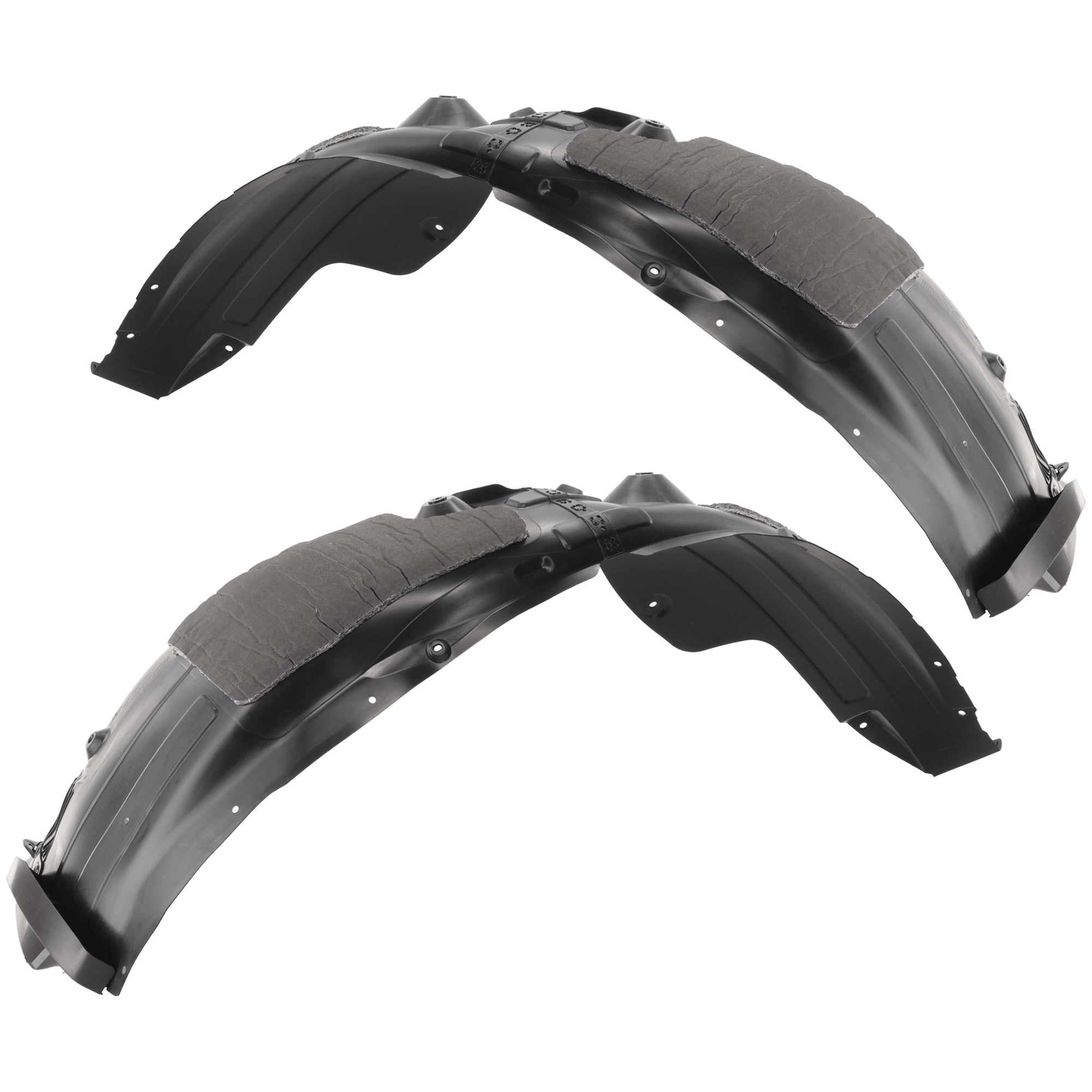 AM EV6-22-24 FRONT FENDER LINER RH AND LH Assembly Polypropylene Injection Form w Insulation Foam Light Long Range Standard Range Wind Models CAPA SKU SET RK22210083Q Partslink KI1248177C KI1249177C OEM 86811CV000-86812CV000