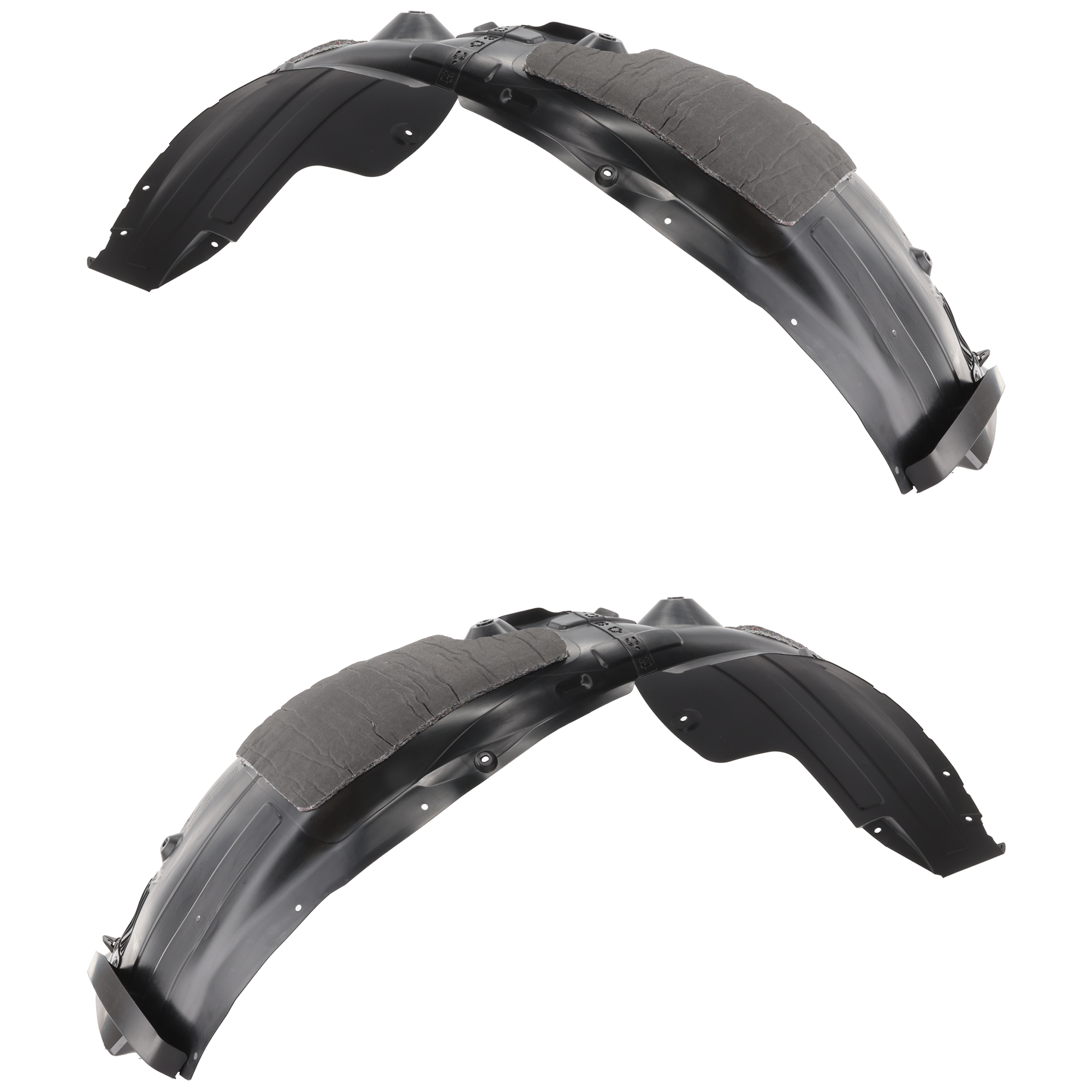 AM EV6-22-24 FRONT FENDER LINER RH AND LH Assembly Polypropylene Injection Form w Insulation Foam Light Long Range Standard Range Wind Models SKU SET RK22210083 Partslink KI1248177 KI1249177 OEM 86811CV000-86812CV000