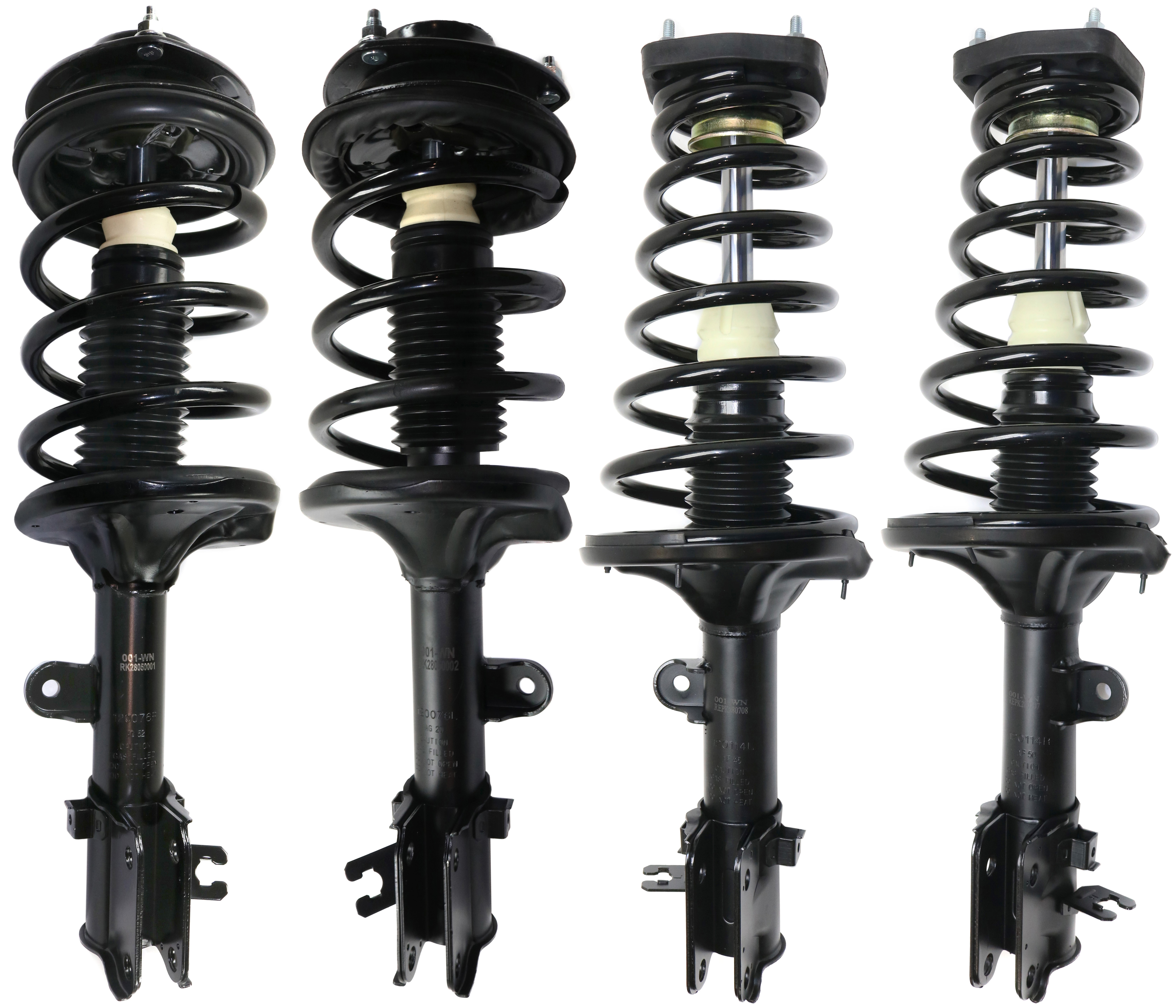 AM SPORTAGE 05-10 TUCSON 05-09 FRONT AND REAR FULLY LOADED STRUT RH AND LH Gas Charged Twin tube Set of 4 SKU SET RK28050001-4 OEM 11744-172219-815601-546612E500