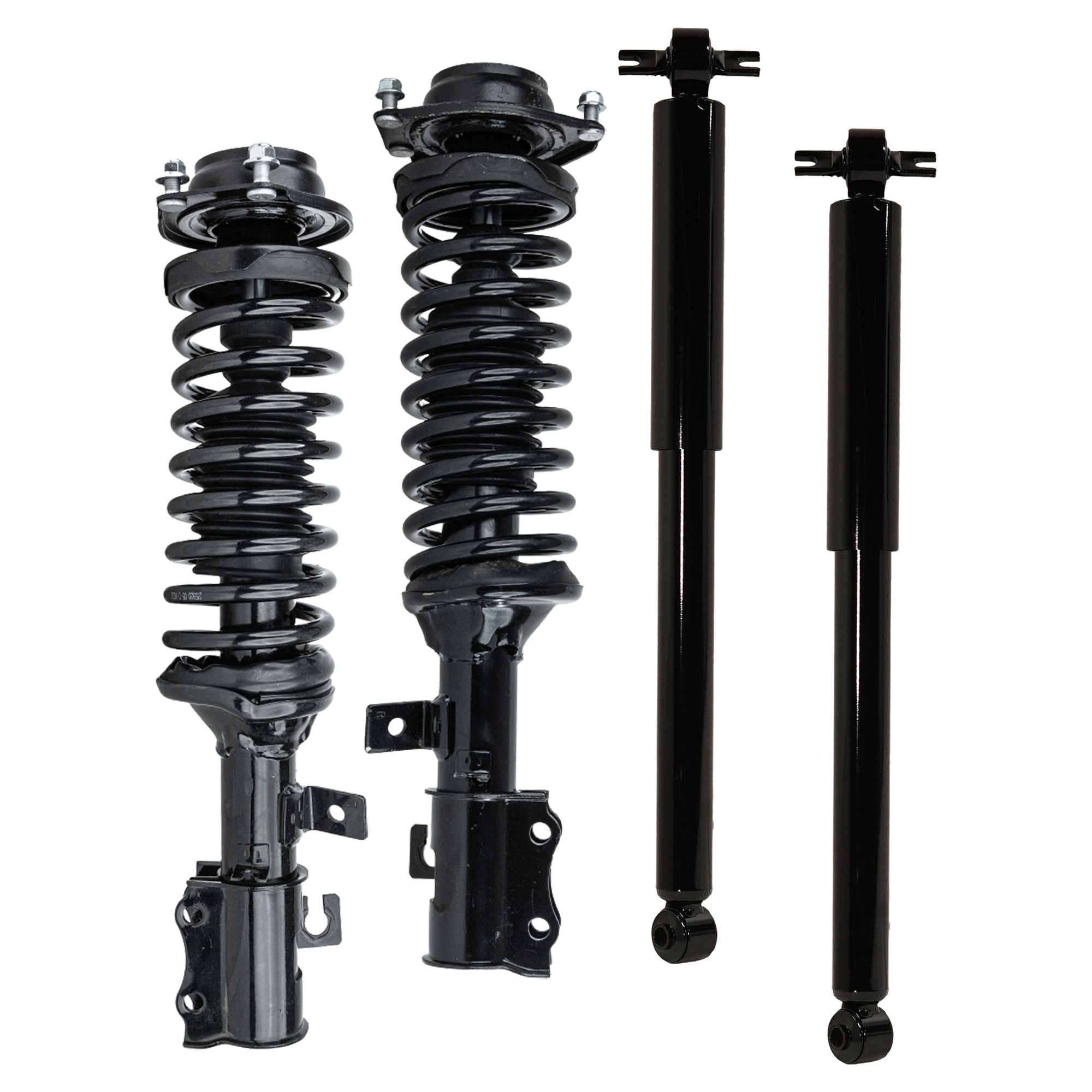 AM RIO 02-05 FRONT AND REAR SHOCK AND FULLY LOADED STRUT RH AND LH Set of 4 SKU SET RK28050033-4 OEM 1331697R 33KA1102 LS3380001R G