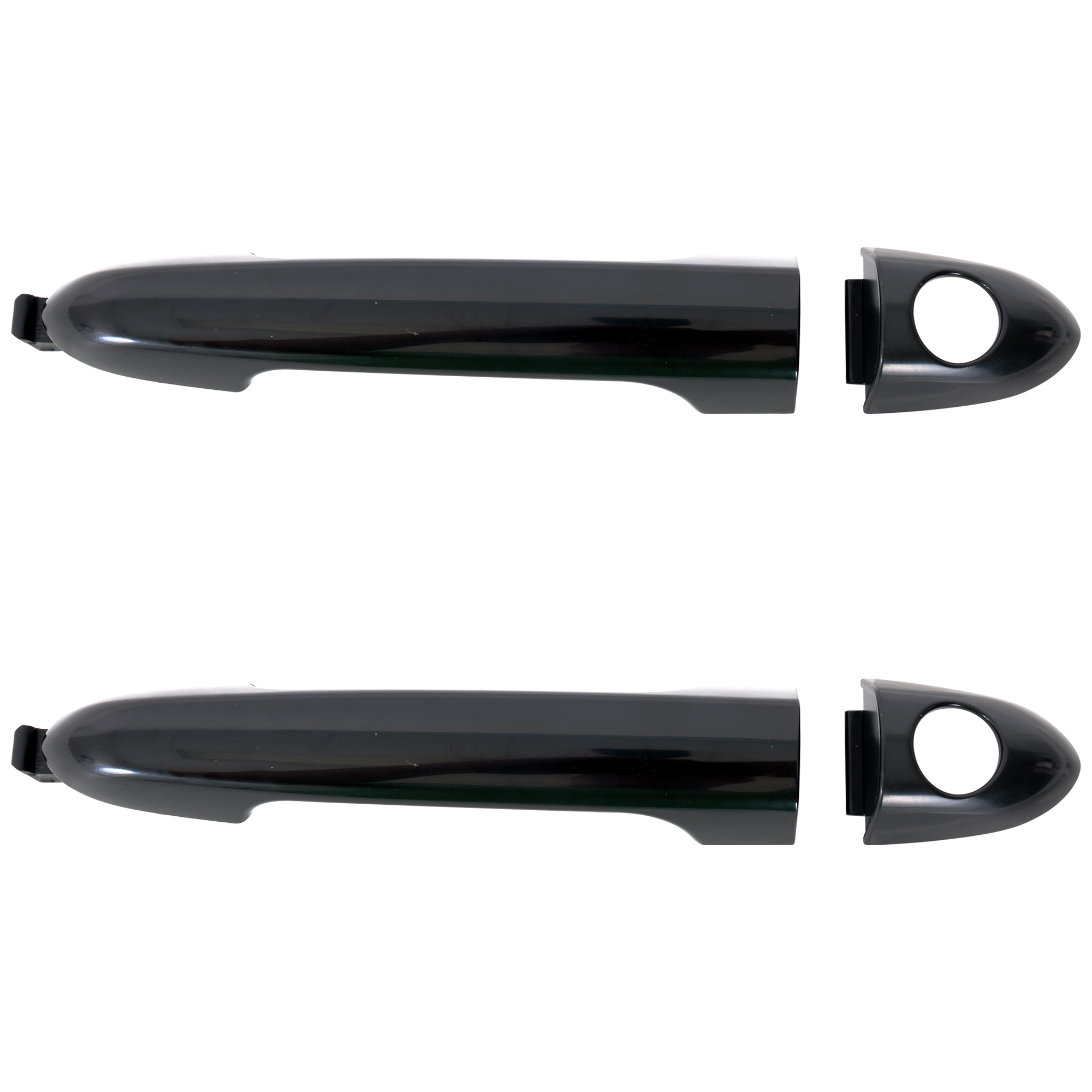 AM RIO 12-17 FRONT EXTERIOR DOOR HANDLE RH AND LH Primed Black w Keyhole w o Smart Entry Sytem =REAR SKU SET RK46250008 OEM 826511W010 PFM