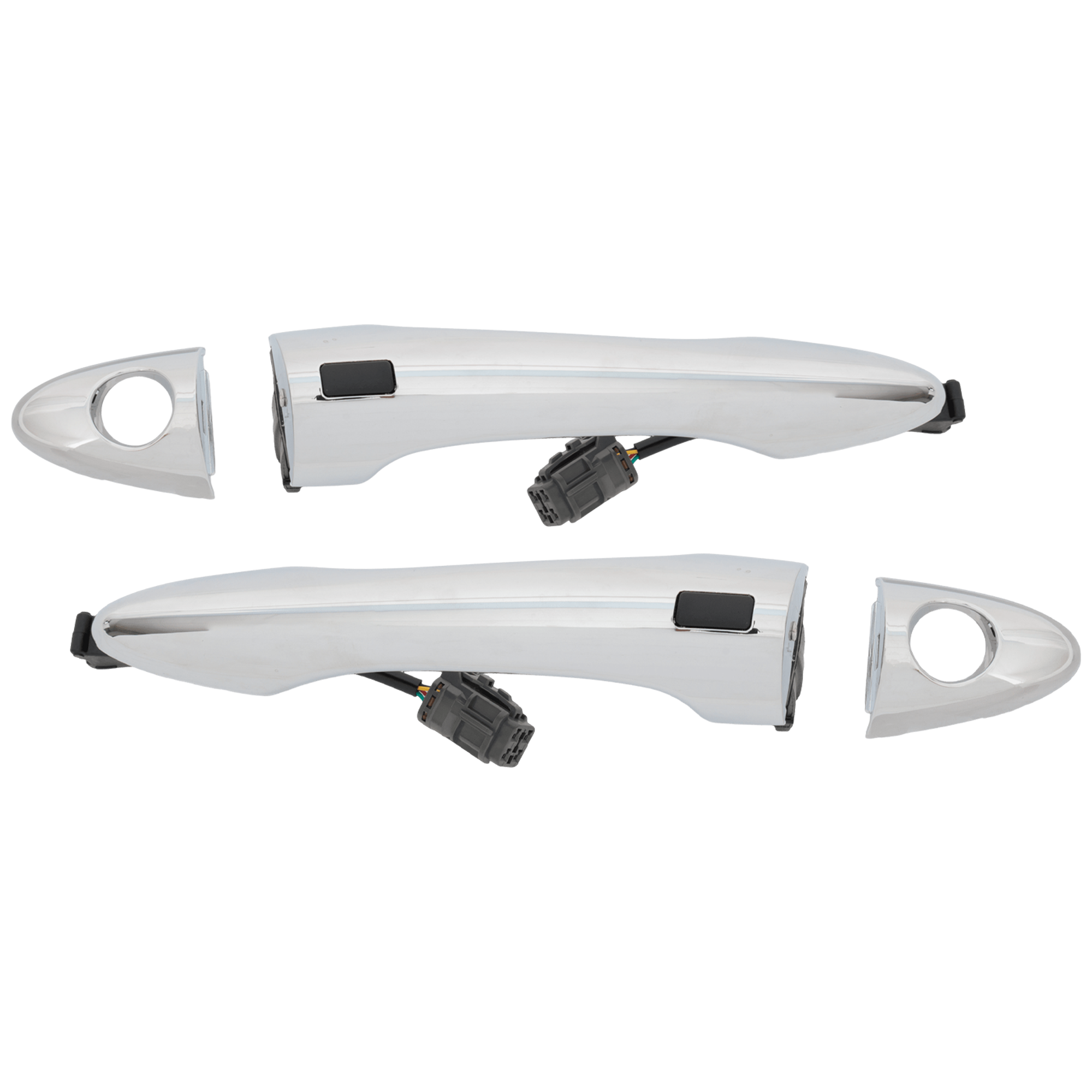 AM SPORTAGE 11-16 FRONT EXTERIOR DOOR HANDLE RH AND LH Chrome w Cover w Smart Entry System w Keyhole SKU SET RK46250041 OEM 826513W710-826613W710
