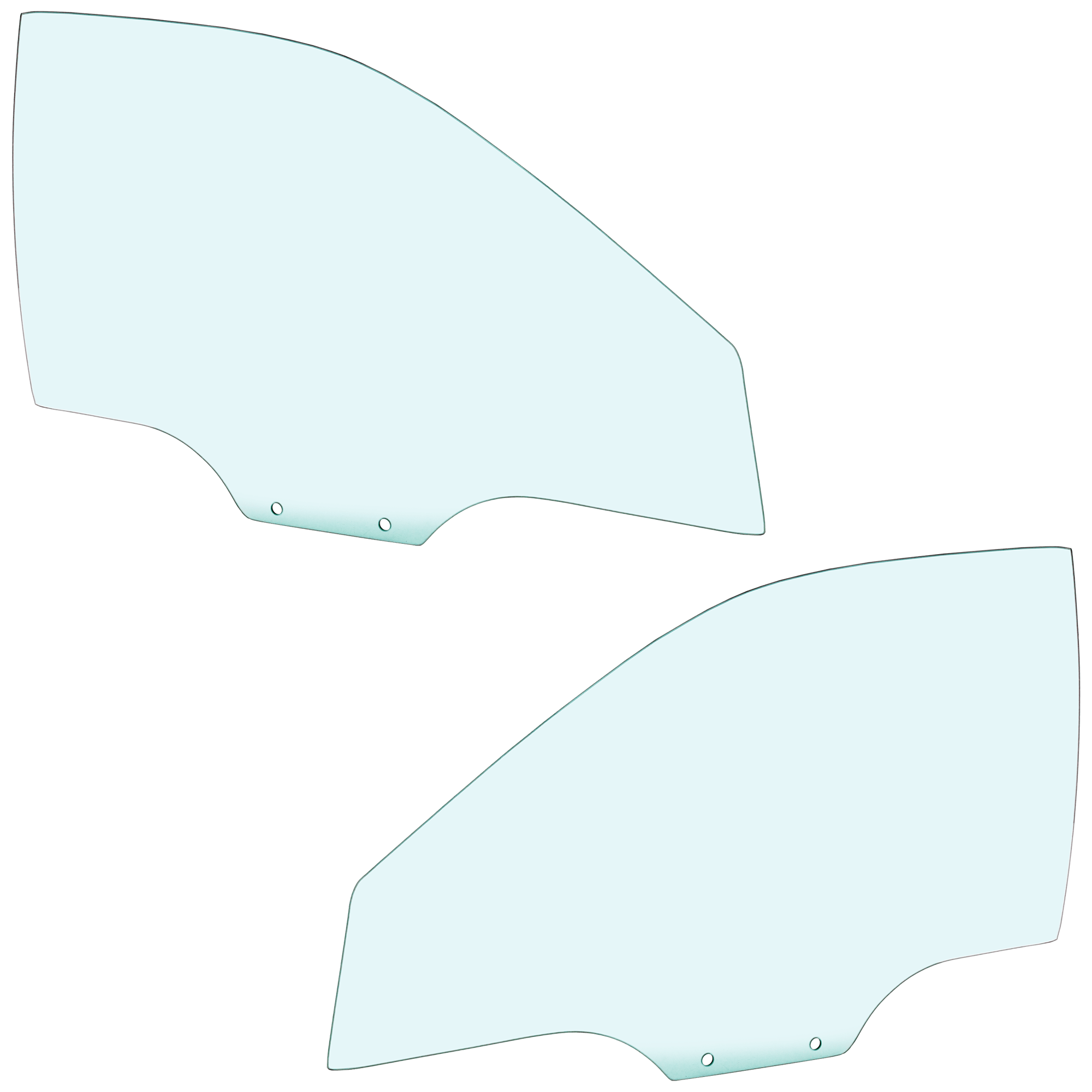 AM KIA SEPHIA 98-01 SPECTRA 00-04 FRONT DOOR GLASS RH AND LH Green Tint SKU SET RK48010045 OEM 0K2A358511-0K2A359511