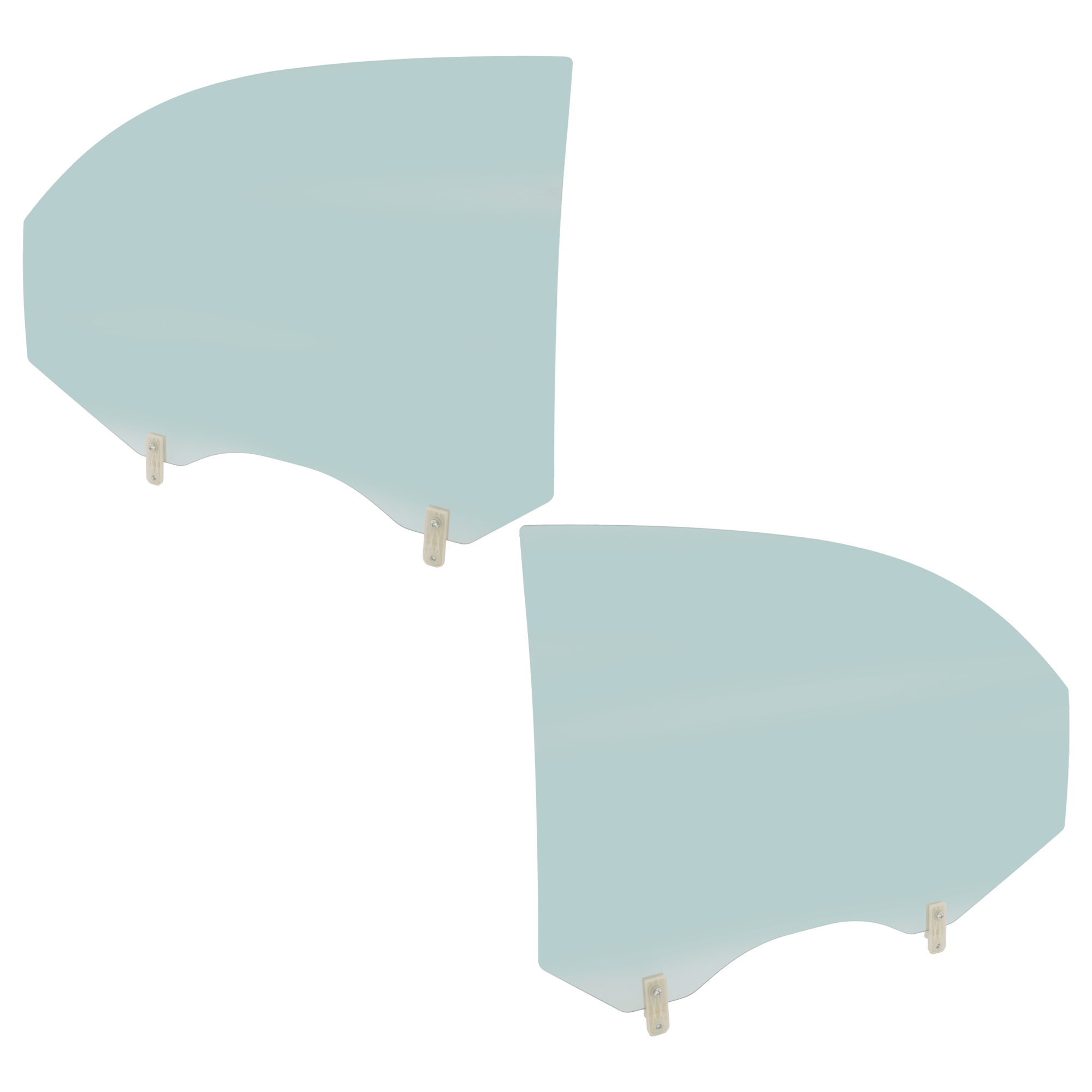 AM KIA SPECTRA 04-09 REAR DOOR GLASS RH AND LH Green Tint New Body Style w Clip Sedan SKU SET RK48130007 OEM 834102F011-834202F011