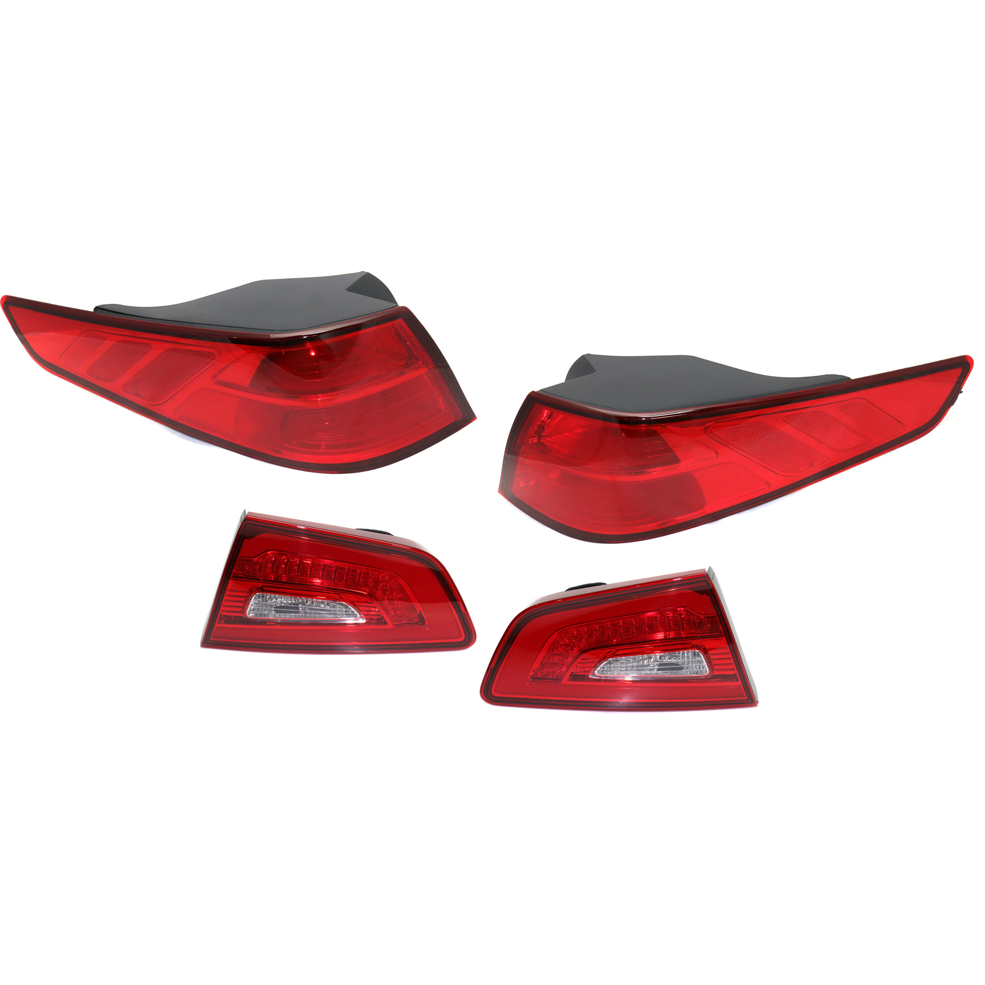AM OPTIMA 14-15 TAIL LAMP RH AND LH Inner and Outer Assembly Exc. Hybrid Models USA Built Vehicle From 10-3-13 SKU SET RK73010001-4 Partslink KI2802105 KI2803105 KI2804114 KI2805114 OEM 924014C500-924024C500-924032T6