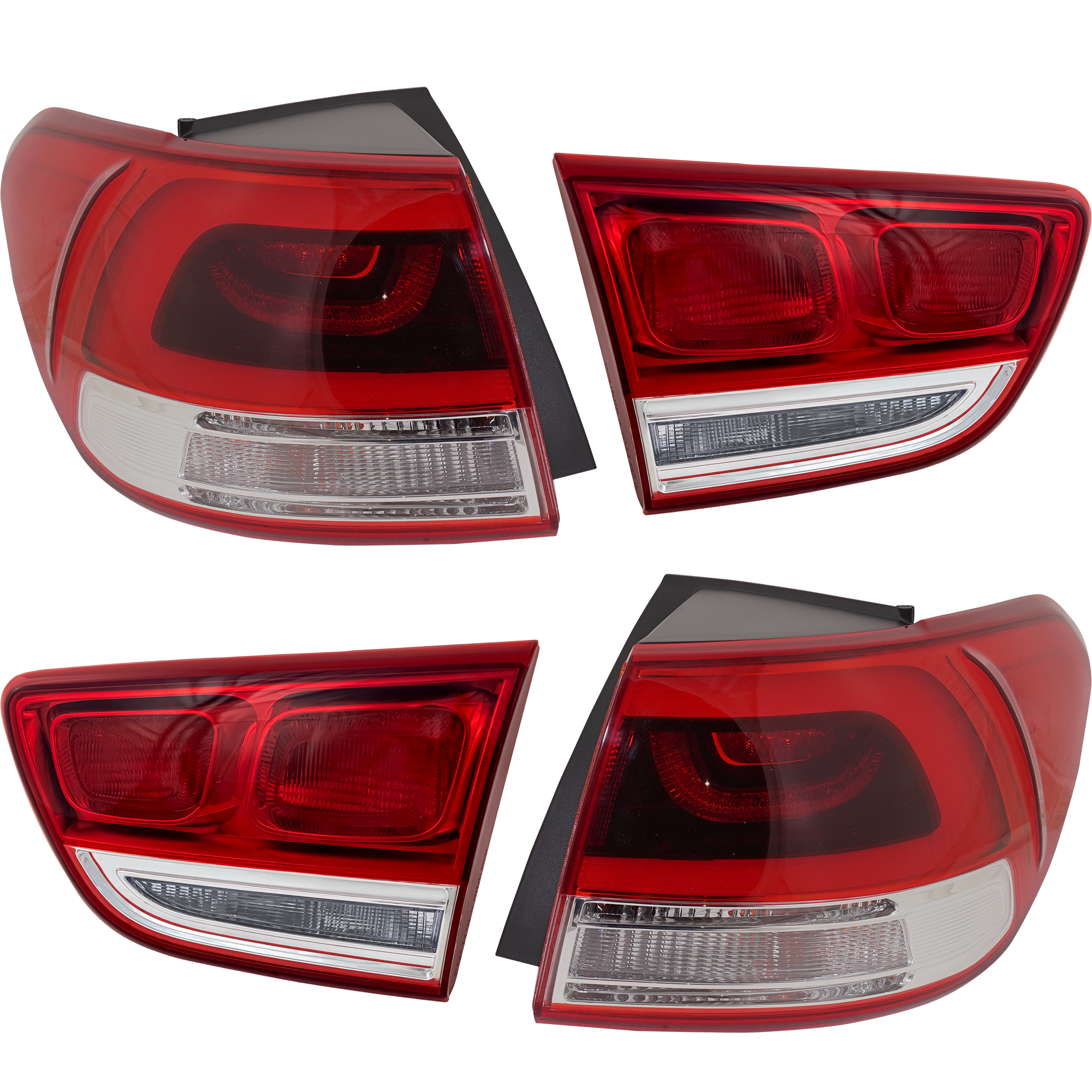 AM SORENTO 16-18 TAIL LAMP RH AND LH Inner and Outer Assembly L LX EX Models SKU SET RK73010079-4 Partslink KI2802108 KI2803108 KI2804120 KI2805120 OEM 92401C6101-92402C6101-92403C60