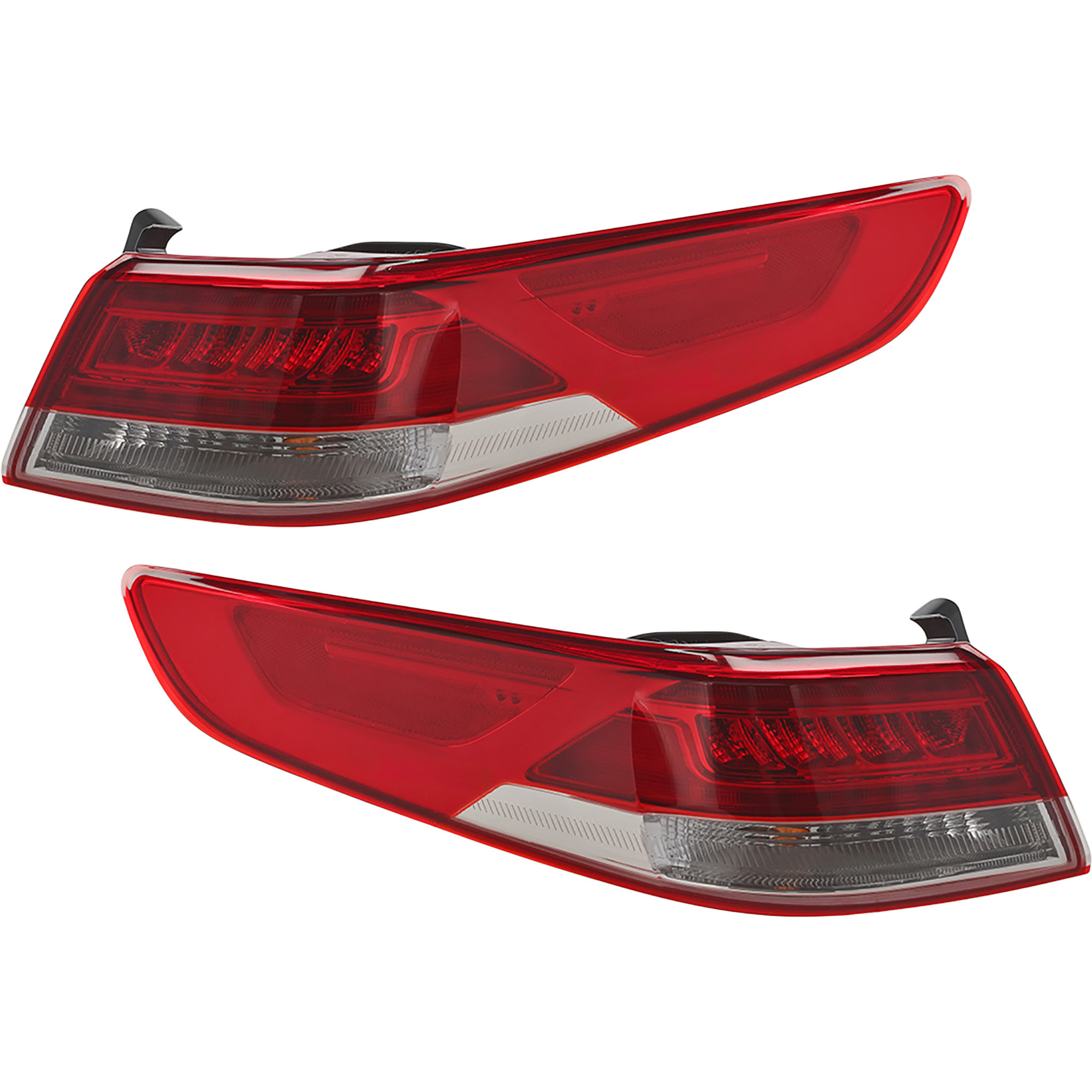 AM OPTIMA 16-19 TAIL LAMP RH AND LH Outer Assembly LED Non Hybrid 16-18 Type 1-17-19 Hybrid Models CAPA SKU SET RK73010089AQ Partslink KI2804131C KI2805131C OEM 92401D4230-92402D4230