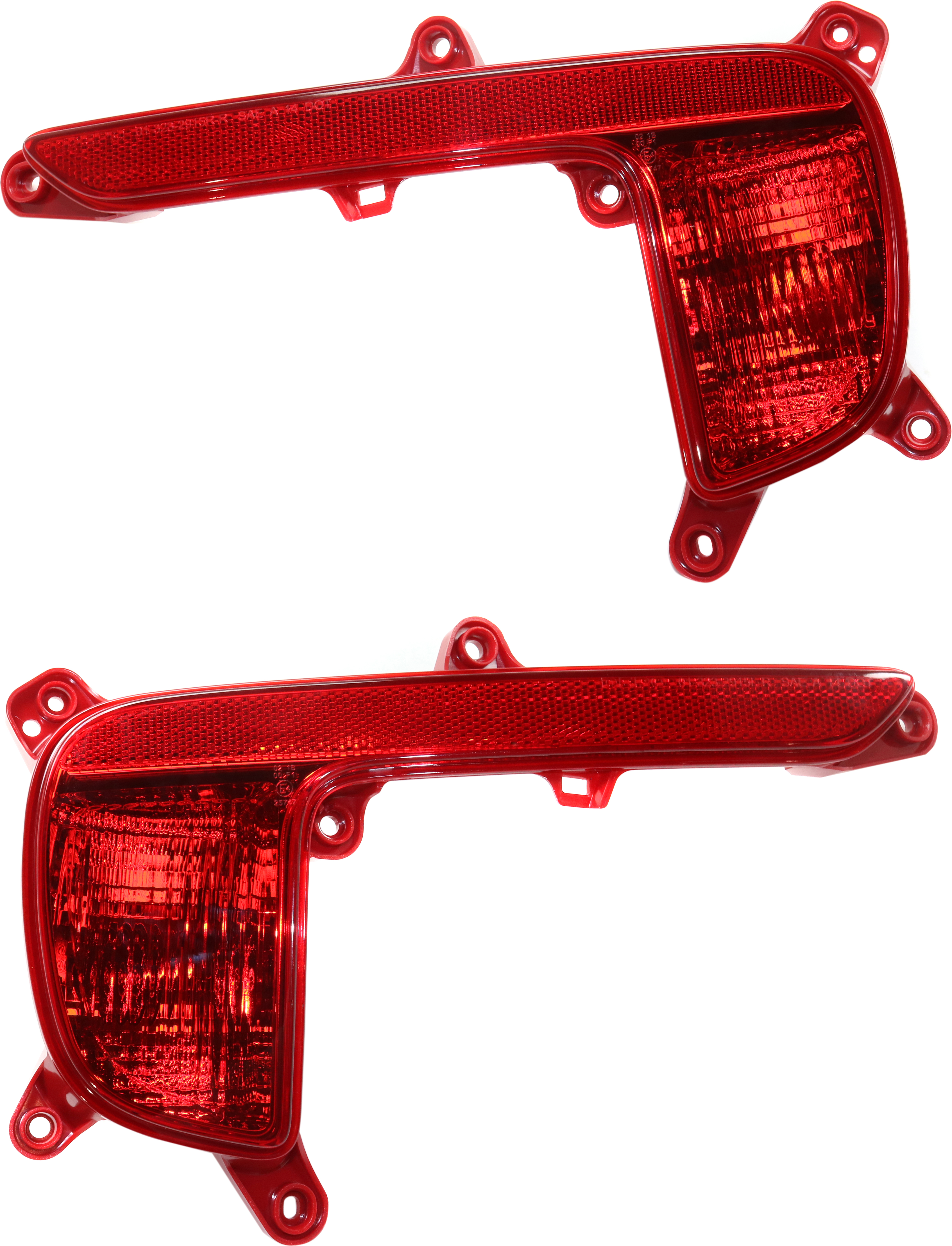 AM RIO 16-17 REAR BUMPER REFLECTOR RH and LH Hatchback CAPA SKU SET RK73490005Q Partslink KI2892101C KI2893101C OEM 924051W700-924061W700